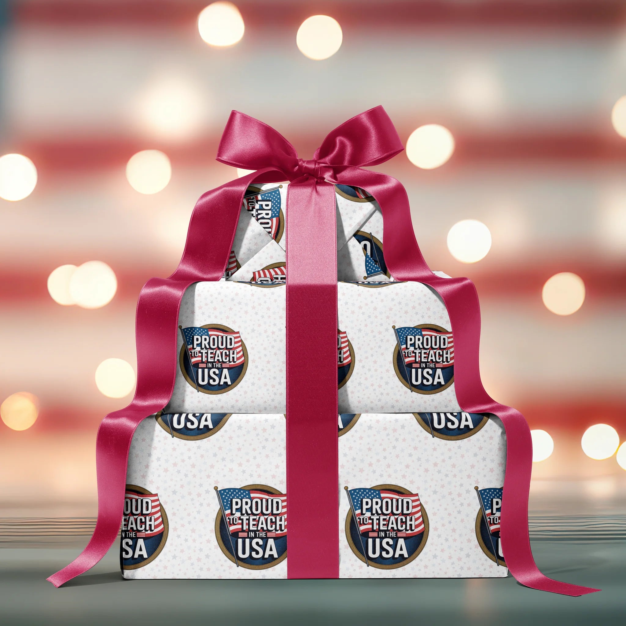 Teaching Tribute Badge Gift Wrapping Paper