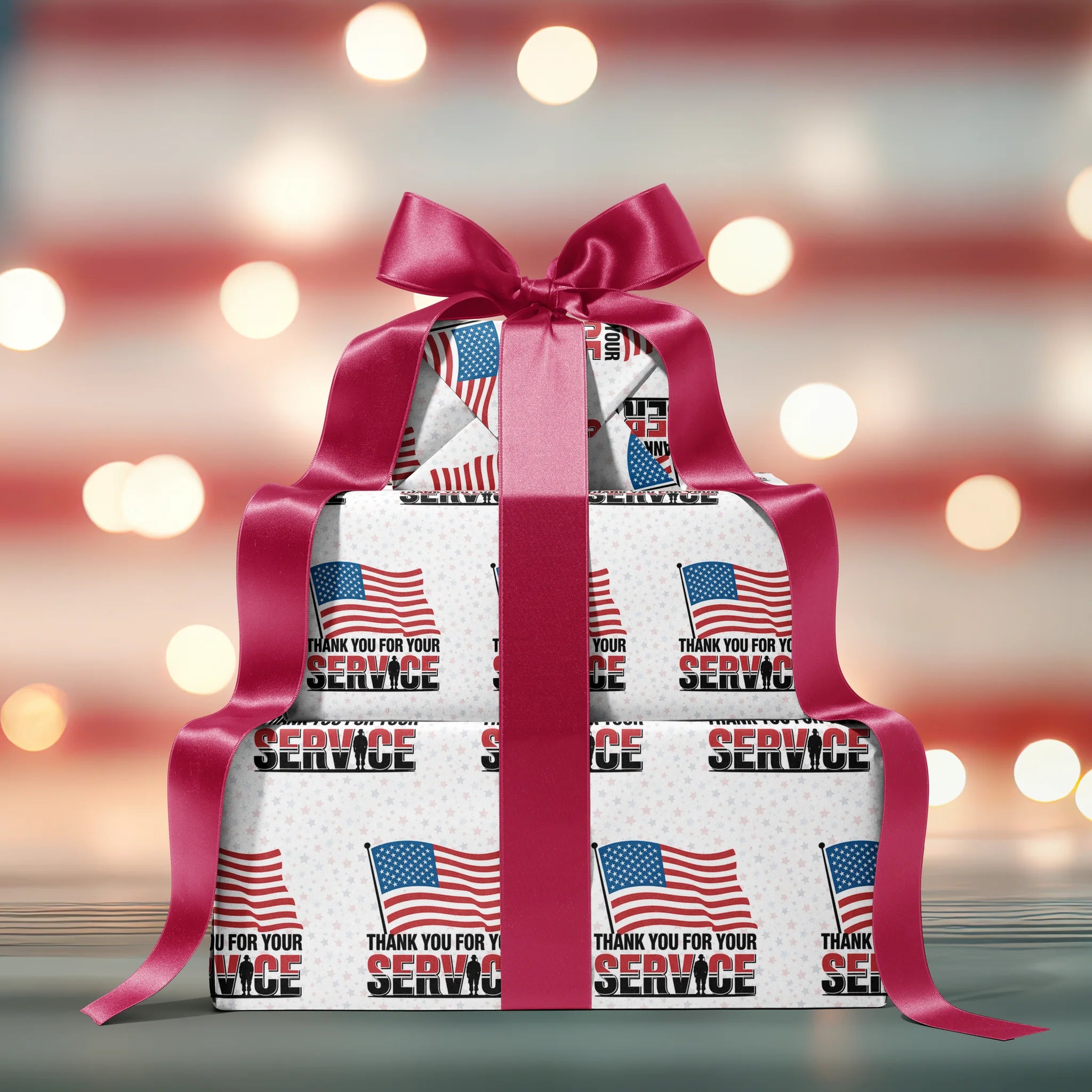 Service Salute Soldier Gift Wrapping Paper