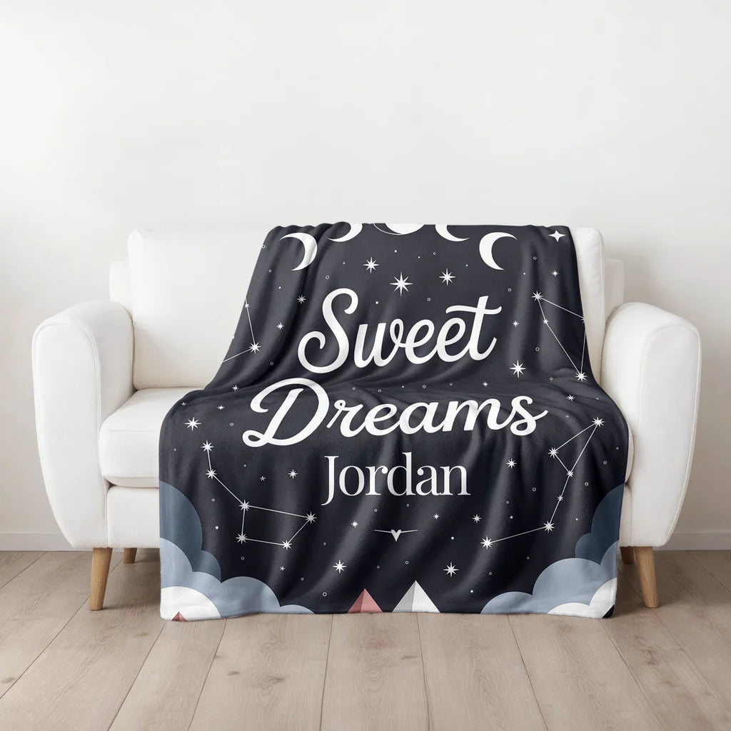 Sweet Dreams Personalized Plush Blanket