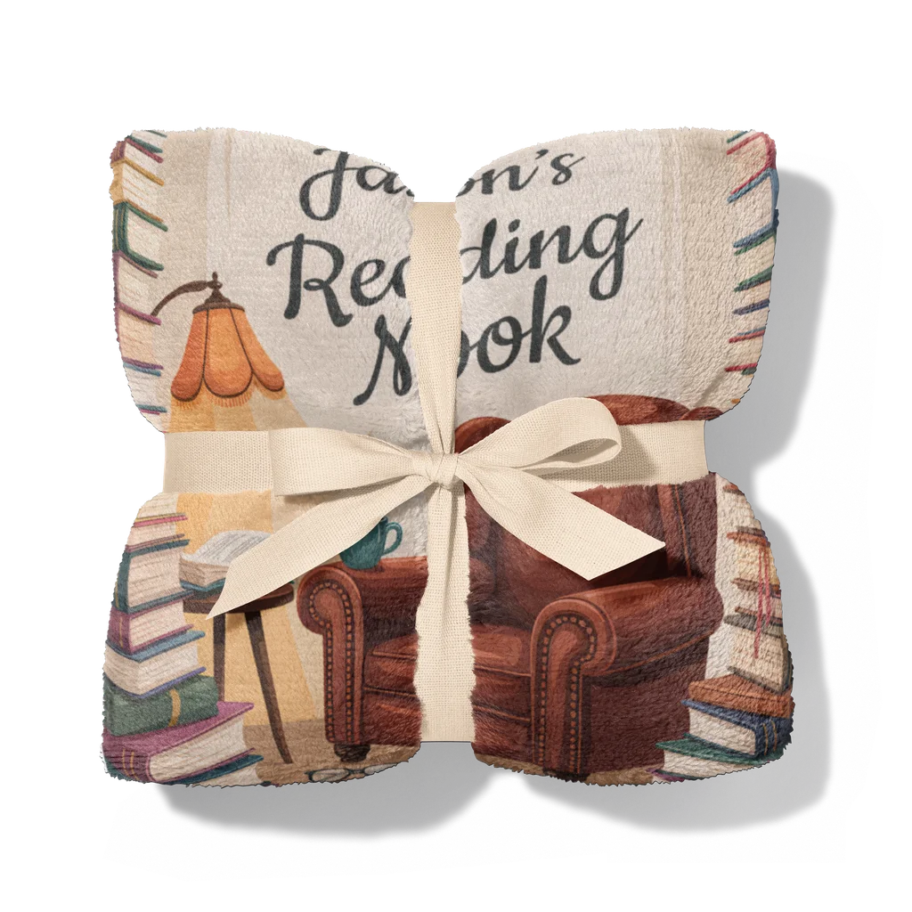 Reading Nook Personalized Plush Blanket