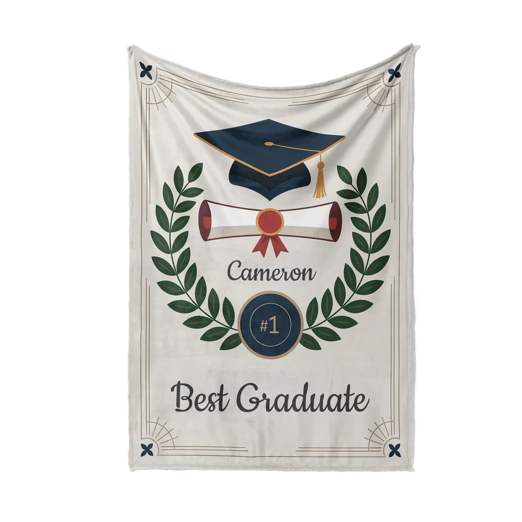 Graduation Achievement Personalized Plush Blanket