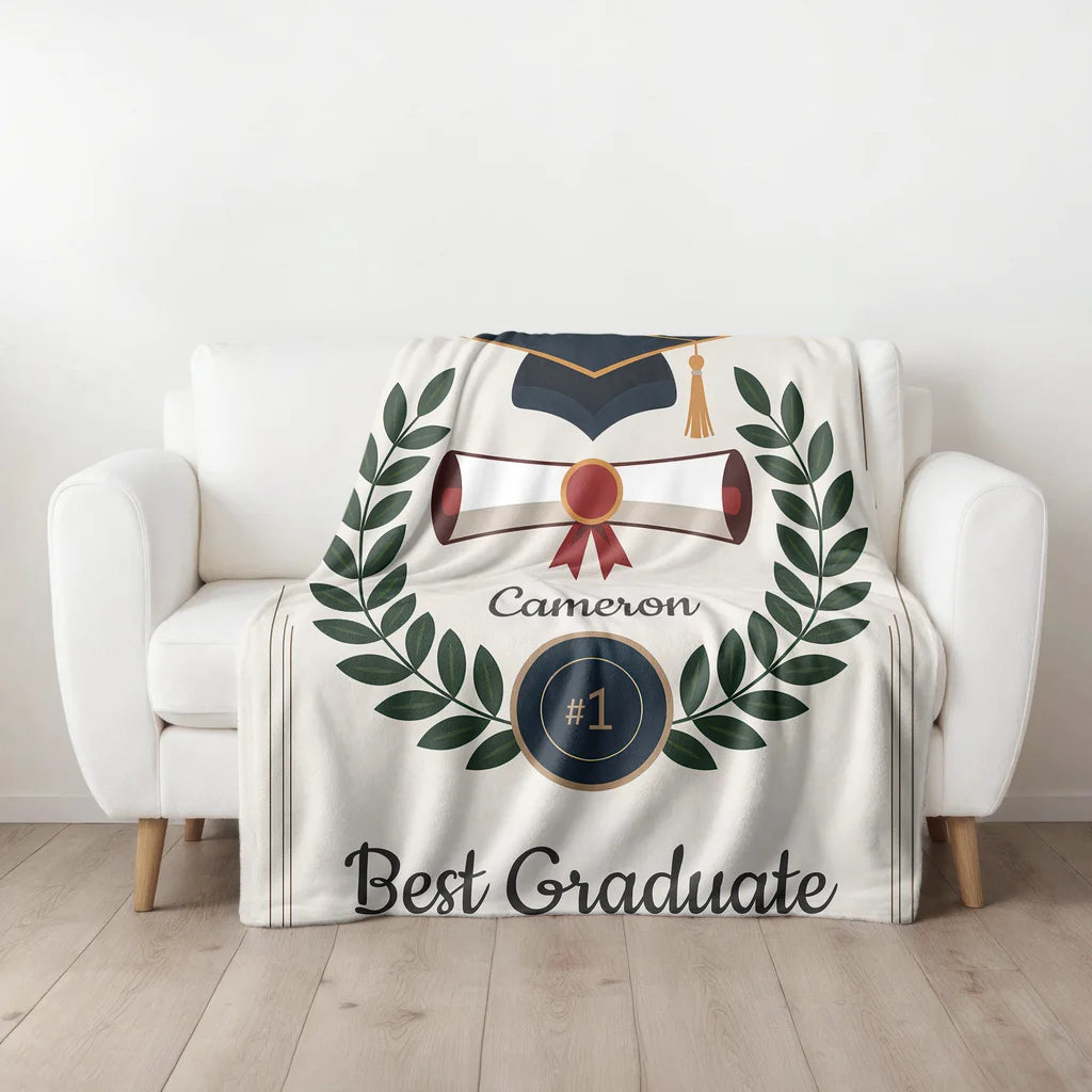 Graduation Achievement Personalized Plush Blanket