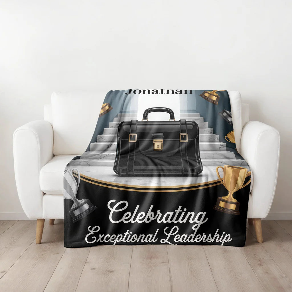 Men's Executive Promotion Achievement Personalized Plush Blanket