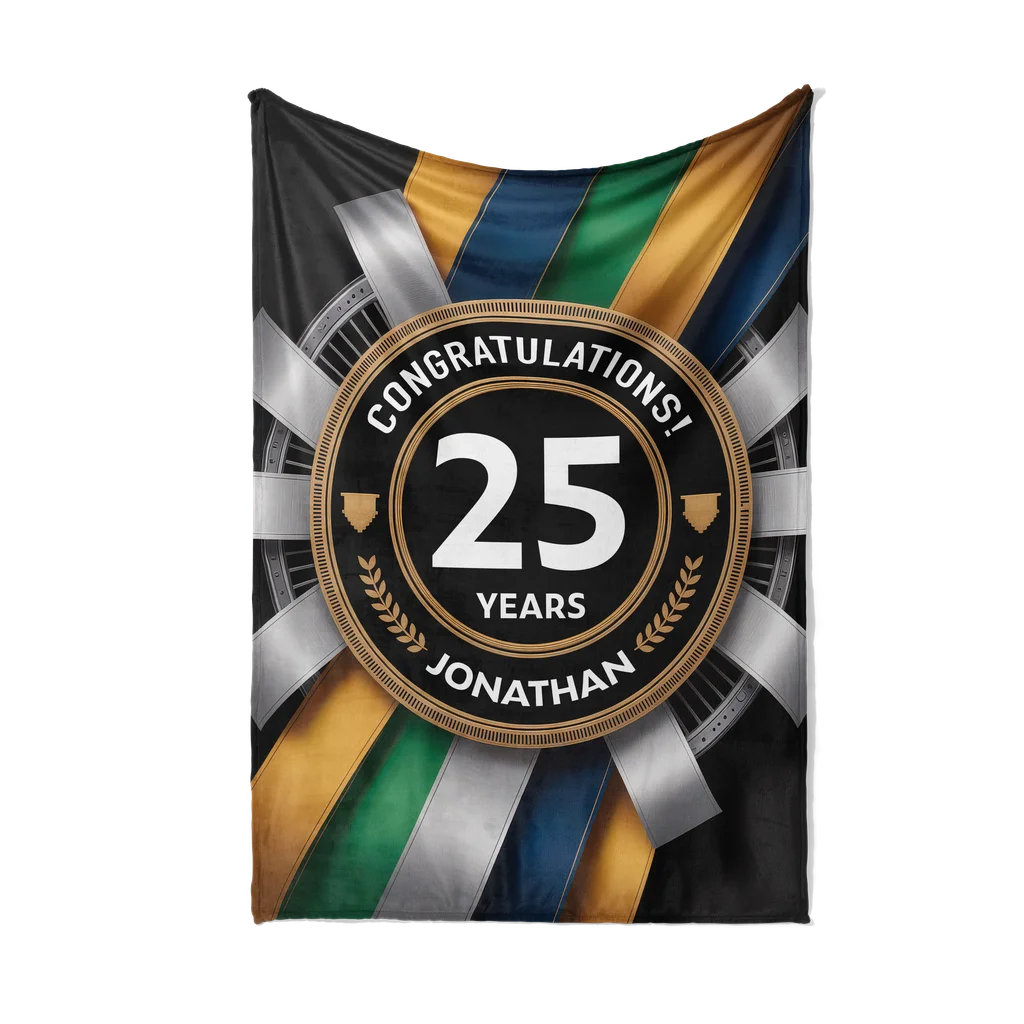 Career Milestone Achievement Personalized Plush Blanket