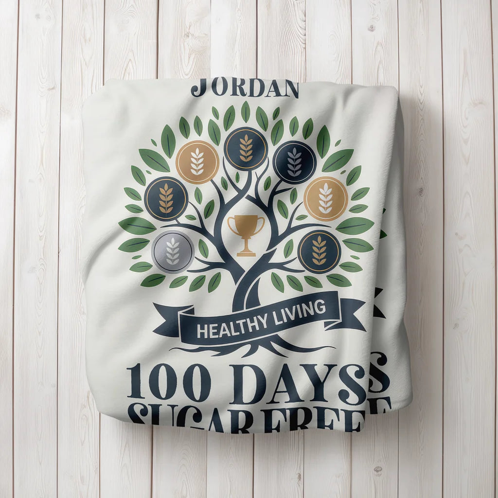 Men's Healthy Lifestyle Personalized Plush Blanket