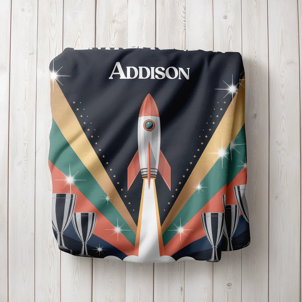 Men's Business Launch Success Personalized Plush Blanket