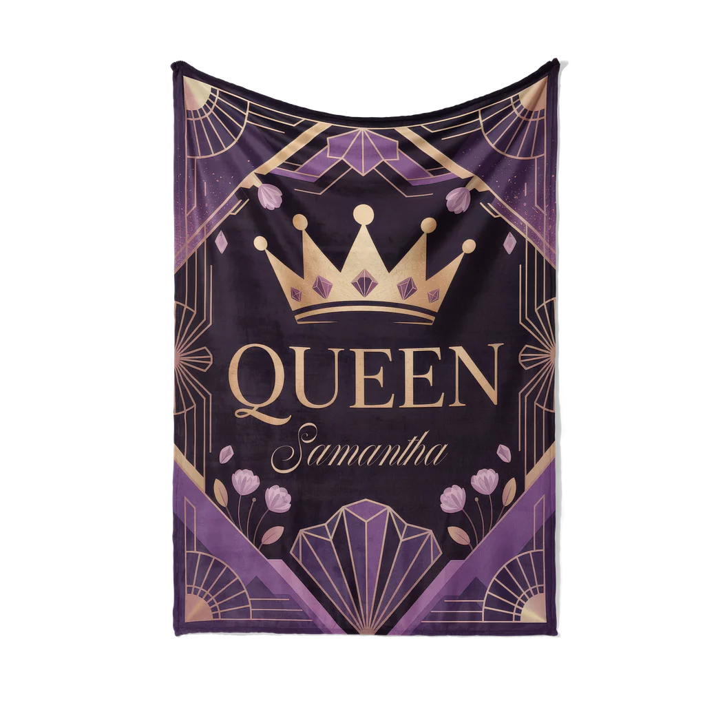 Women's Inner Queen Personalized Plush Blanket