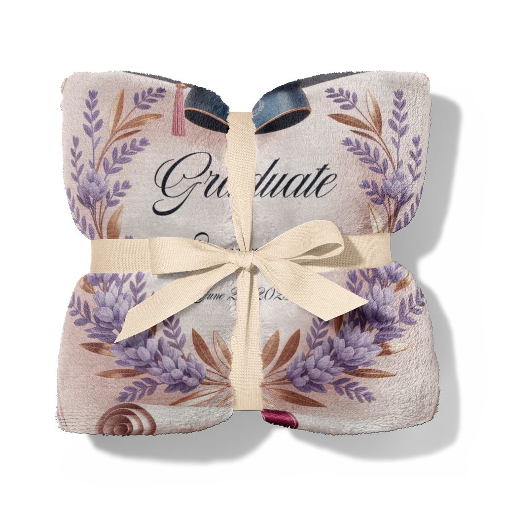 Women's Graduation Achievement Personalized Plush Blanket