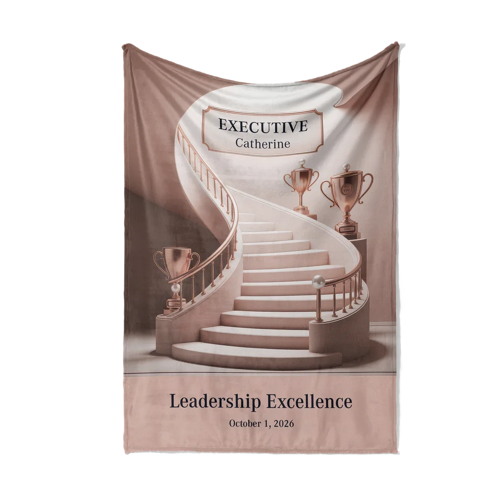 Women's Executive Promotion Achievement Personalized Plush Blanket