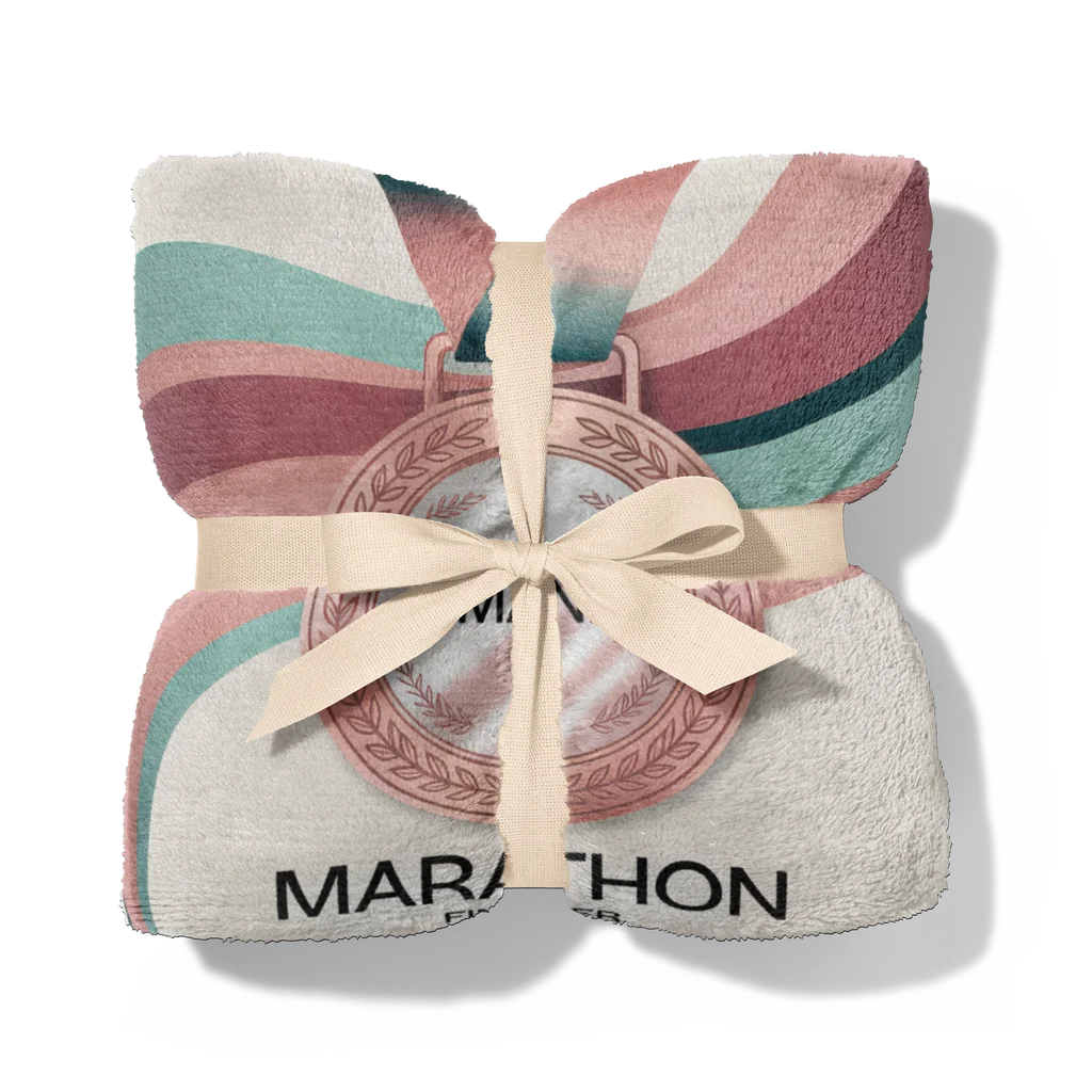 Women's Marathon Achievement Personalized Plush Blanket