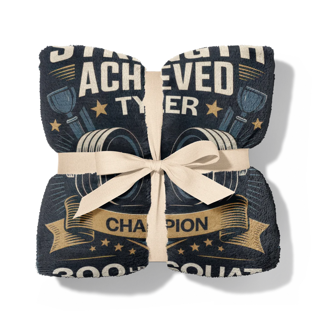 Strength Achievement Personalized Plush Blanket