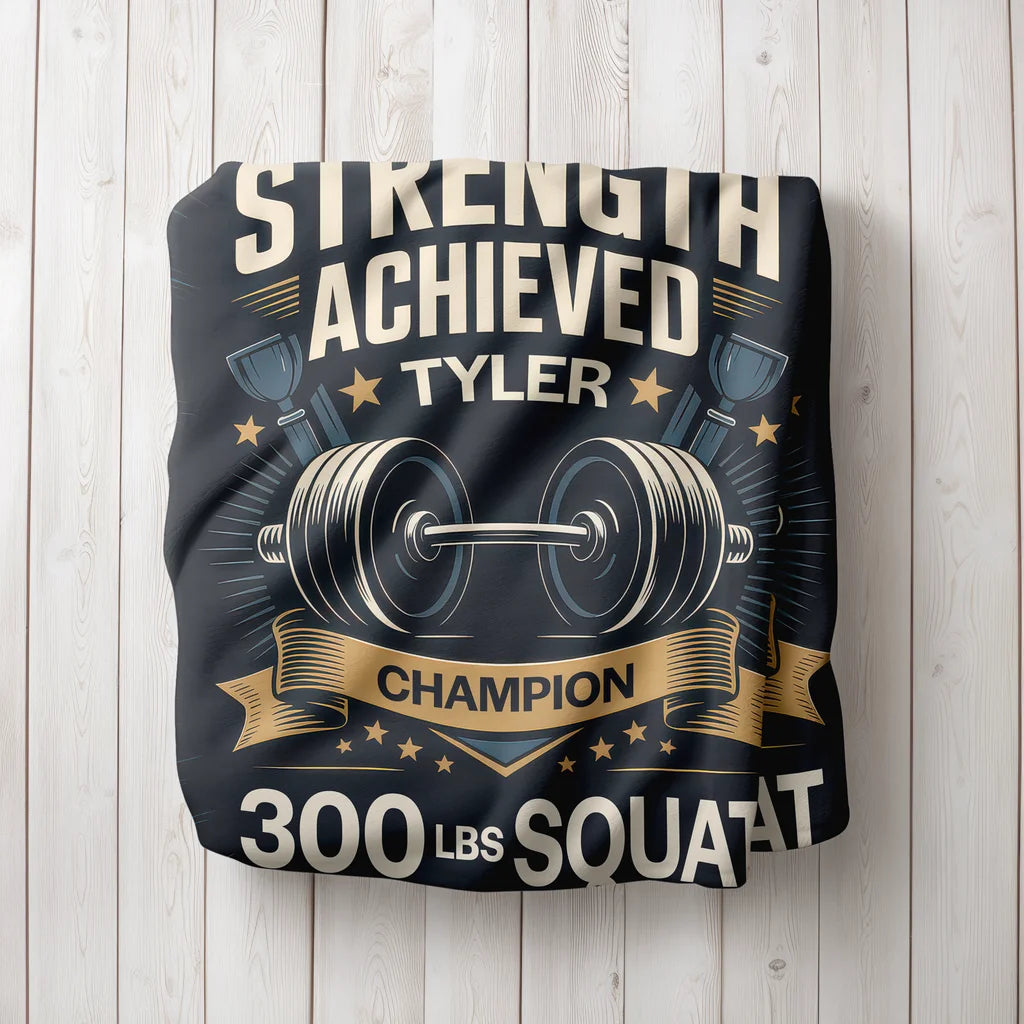Strength Achievement Personalized Plush Blanket