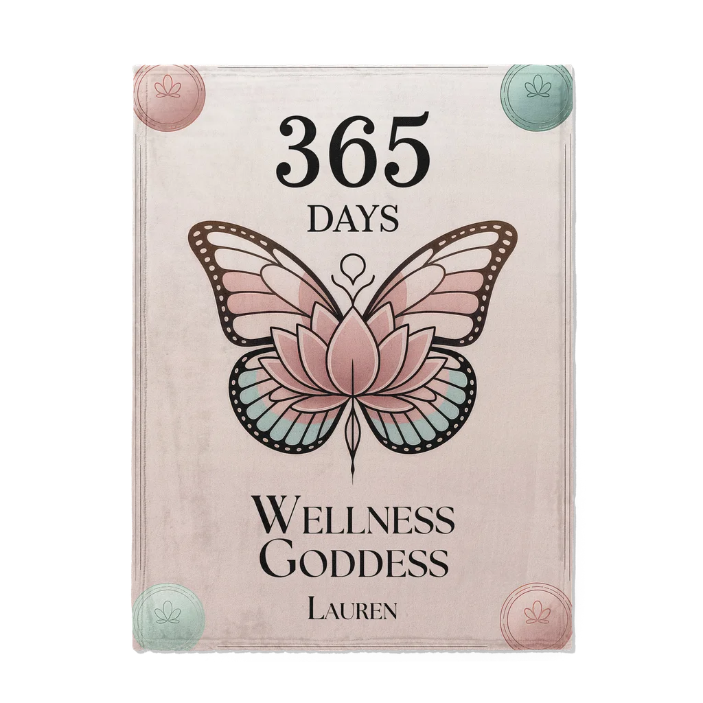 Women's Butterfly Wellness Personalized Plush Blanket