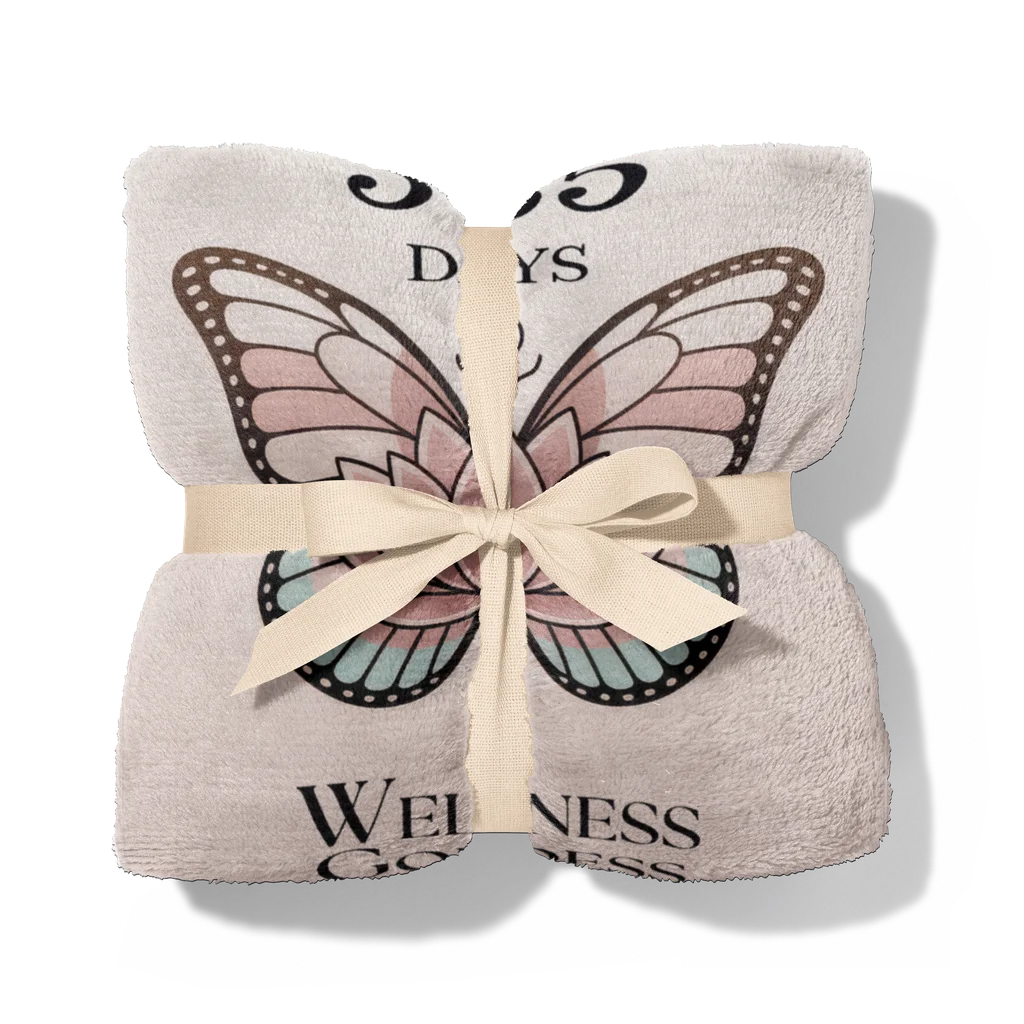 Women's Butterfly Wellness Personalized Plush Blanket