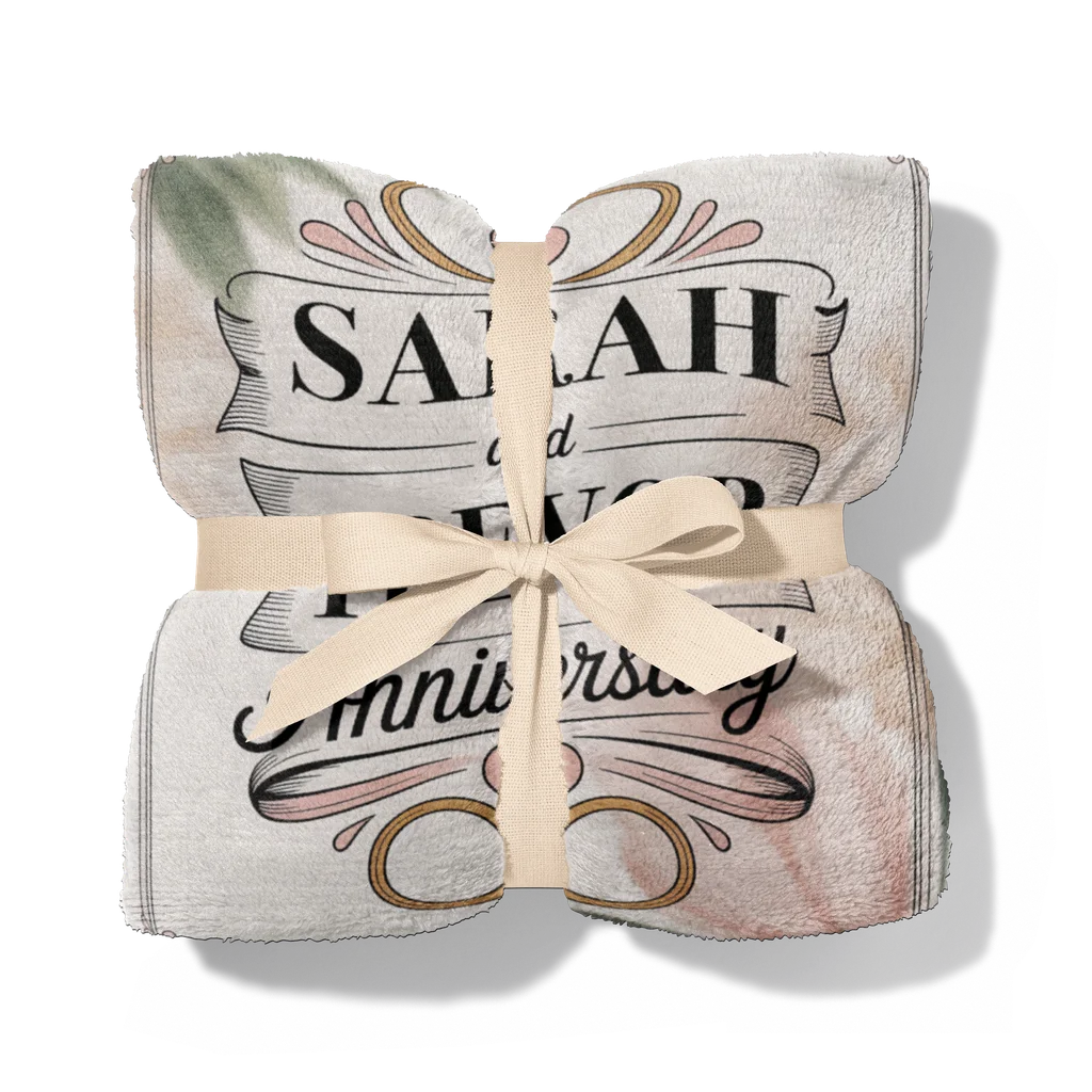 Anniversary Treasure Personalized Plush Blanket