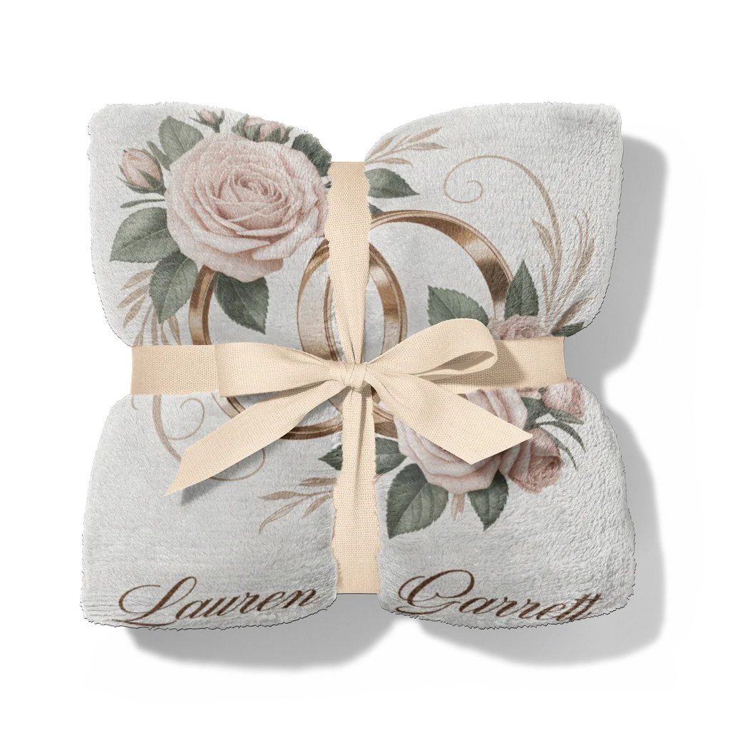 Special Wedding Date Personalized Plush Blanket