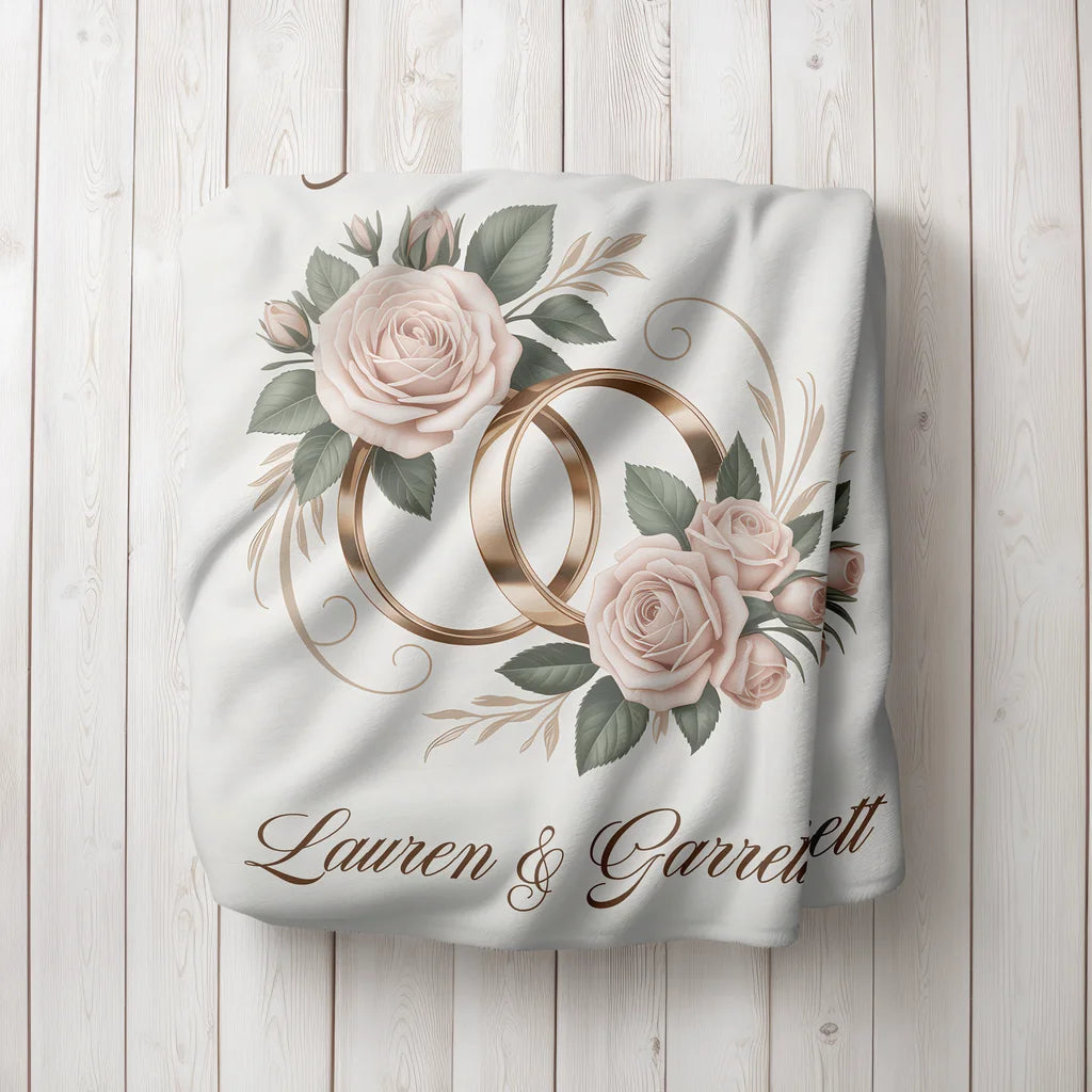Special Wedding Date Personalized Plush Blanket