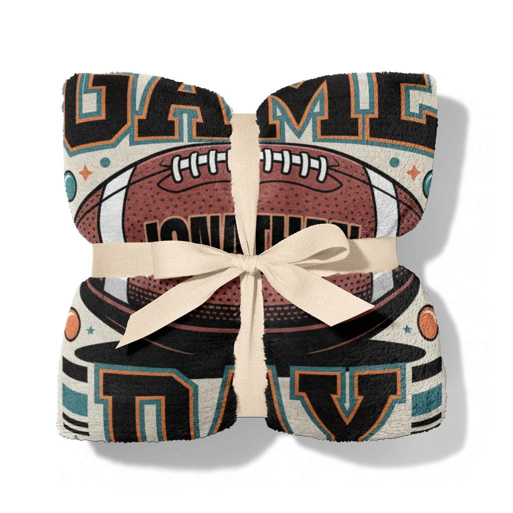 Football Game Day Personalized Plush Blanket