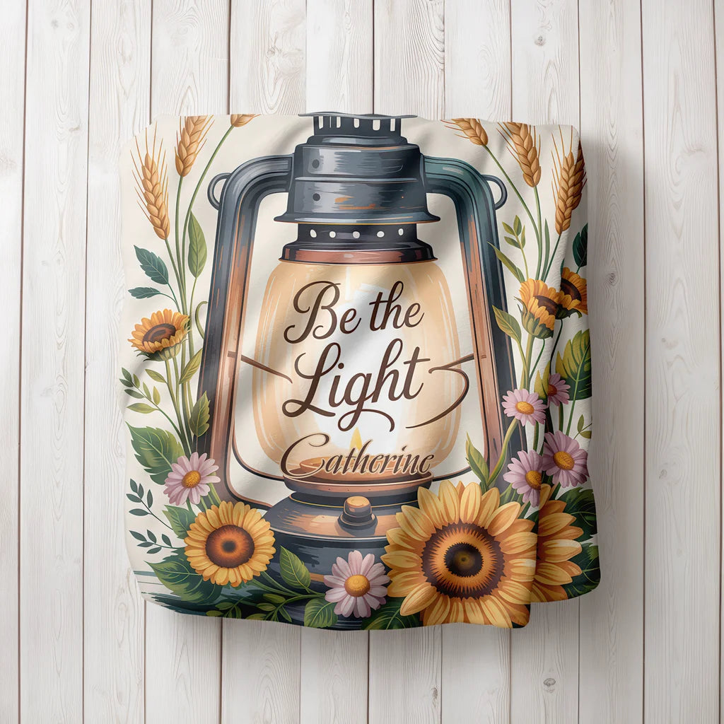 Be The Light Inspiring Personalized Plush Blanket