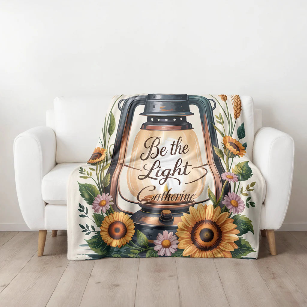 Be The Light Inspiring Personalized Plush Blanket