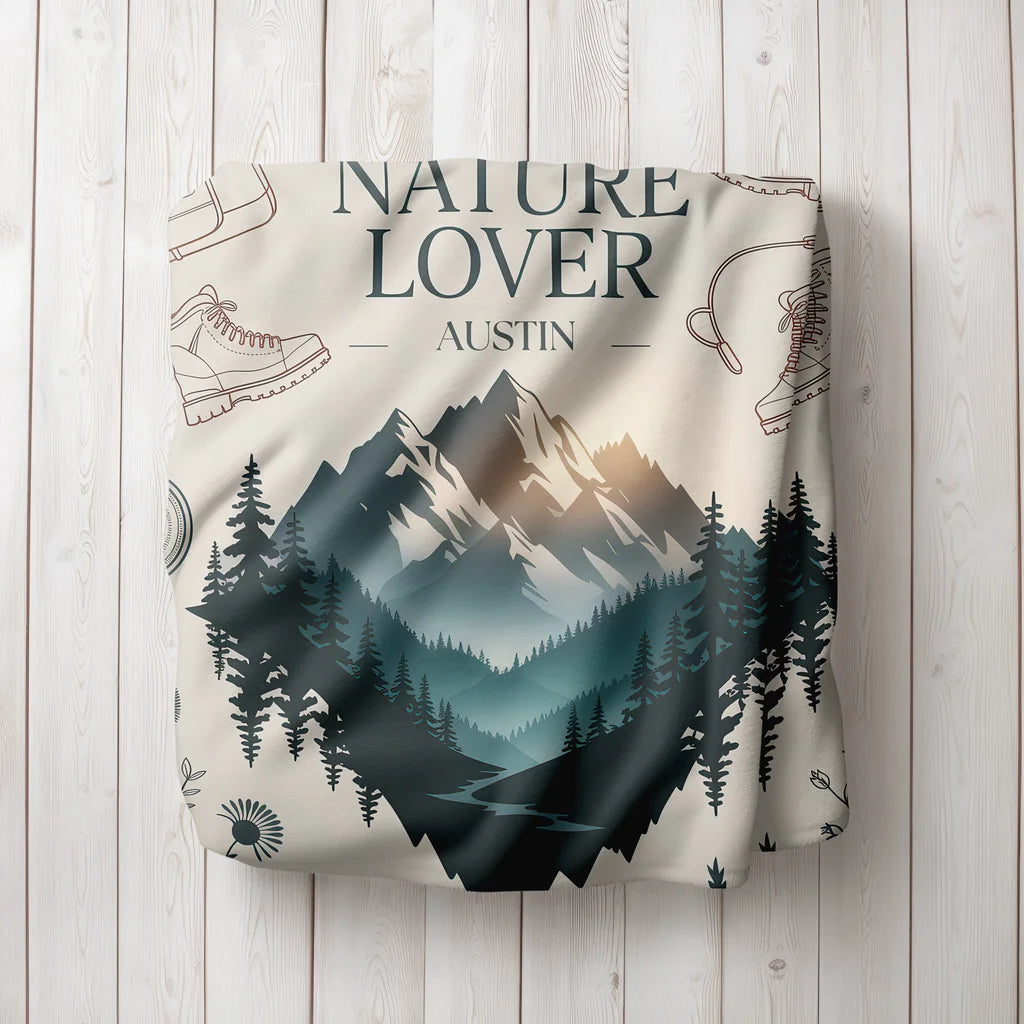 Nature Lover Personalized Plush Blanket