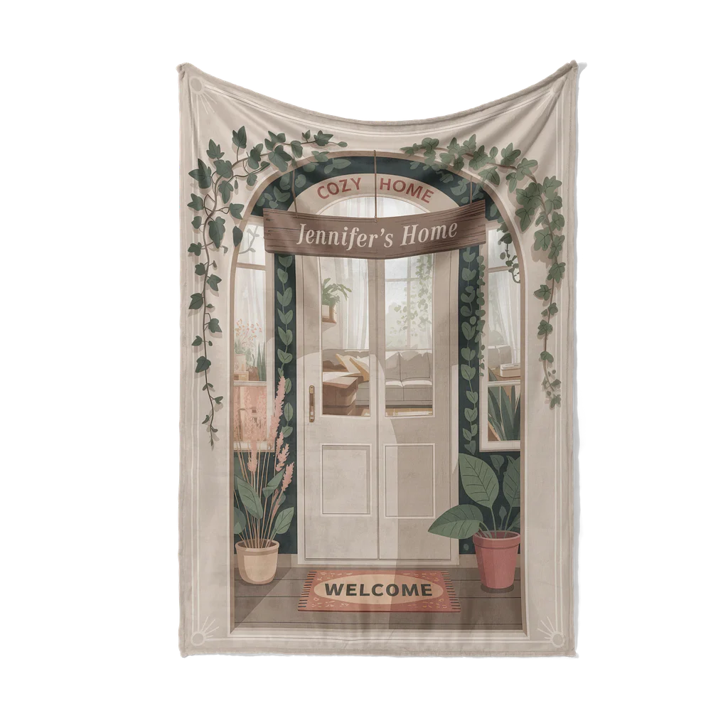 Cozy Home Personalized Plush Blanket