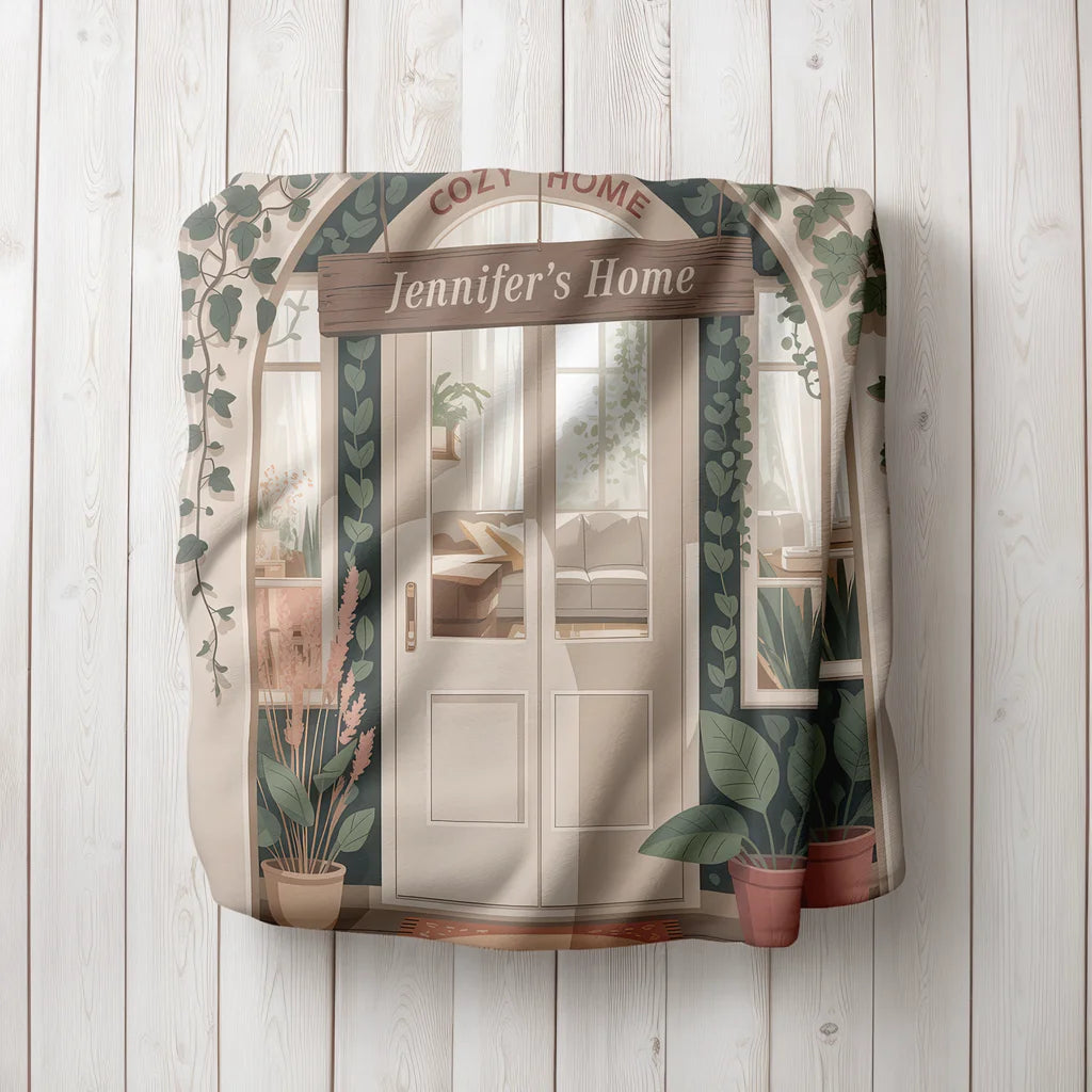 Cozy Home Personalized Plush Blanket