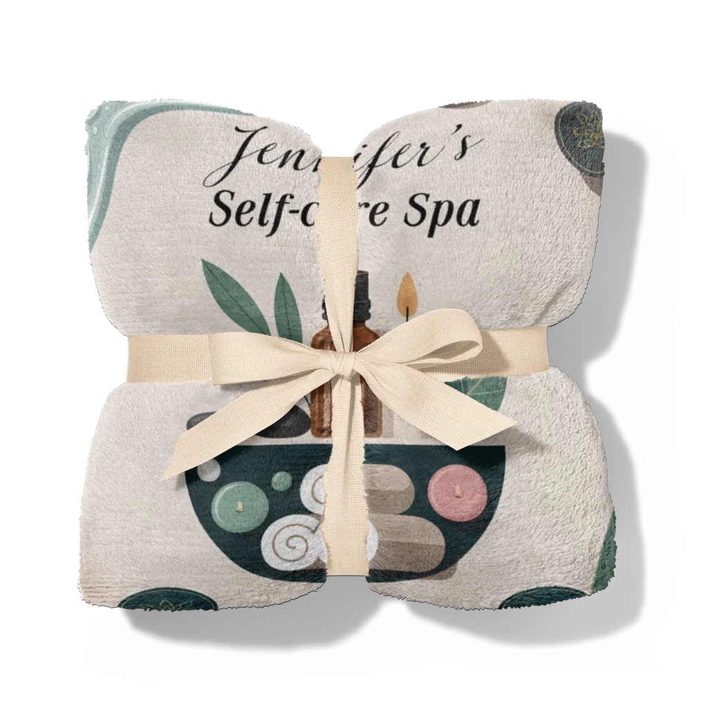 Self-Care Spa Personalized Plush Blanket