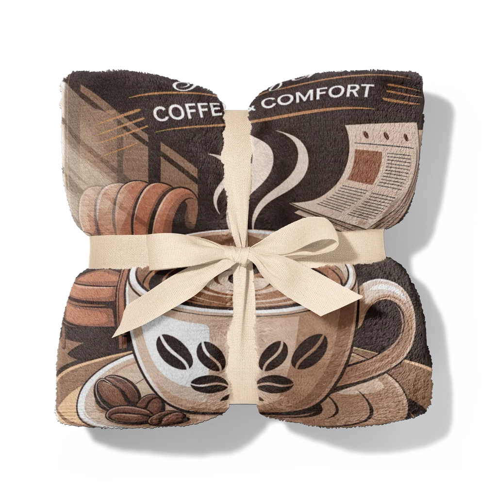 Coffee Lover Morning Personalized Plush Blanket