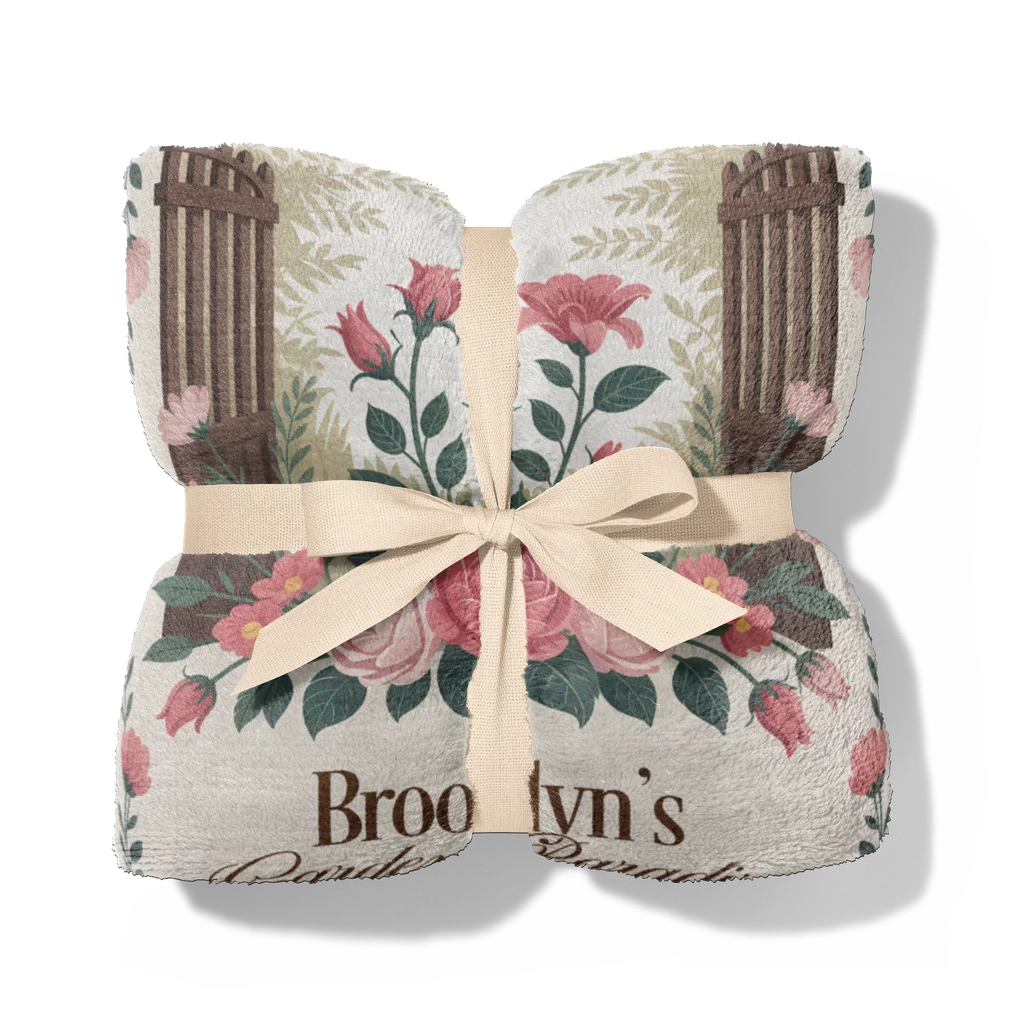 Garden Paradise Personalized Plush Blanket