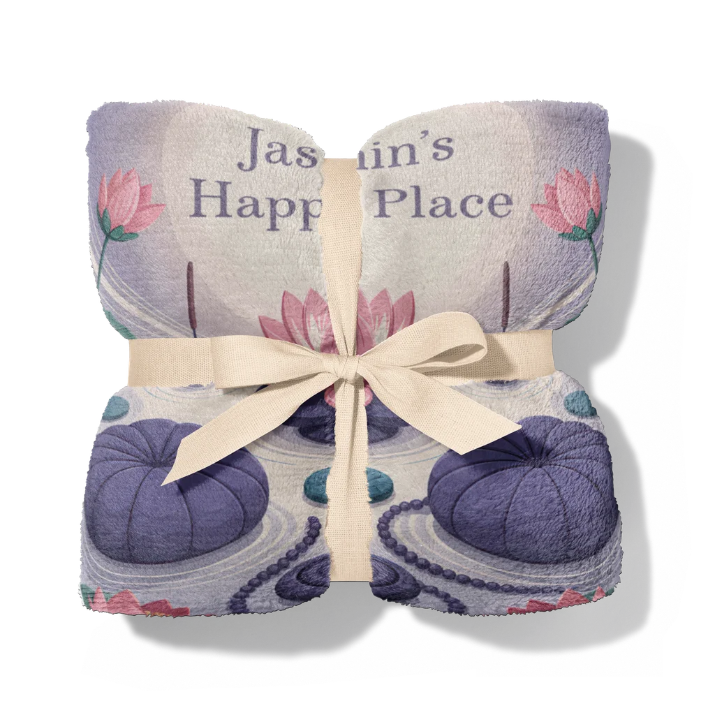 Mindfulness Meditation Personalized Plush Blanket