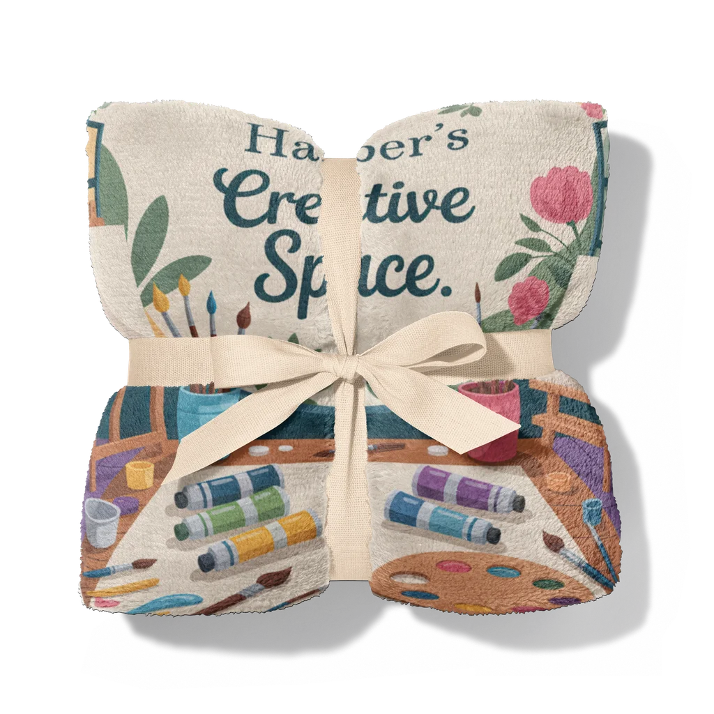 Creative Space Personalized Plush Blanket