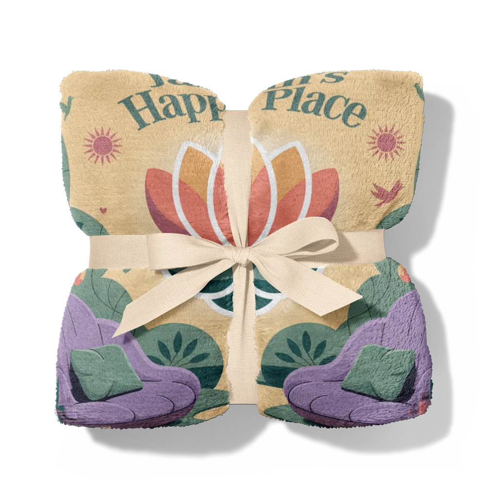 Happy Place Personalized Plush Blanket