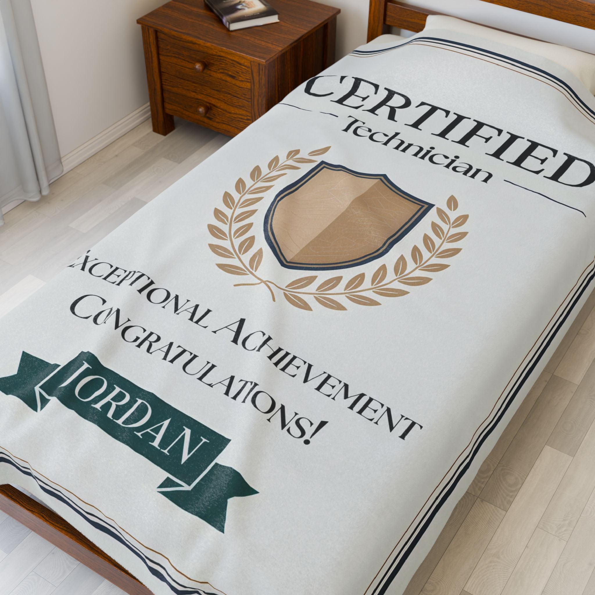 Professional Certification Achievement Personalized Plush Blanket
