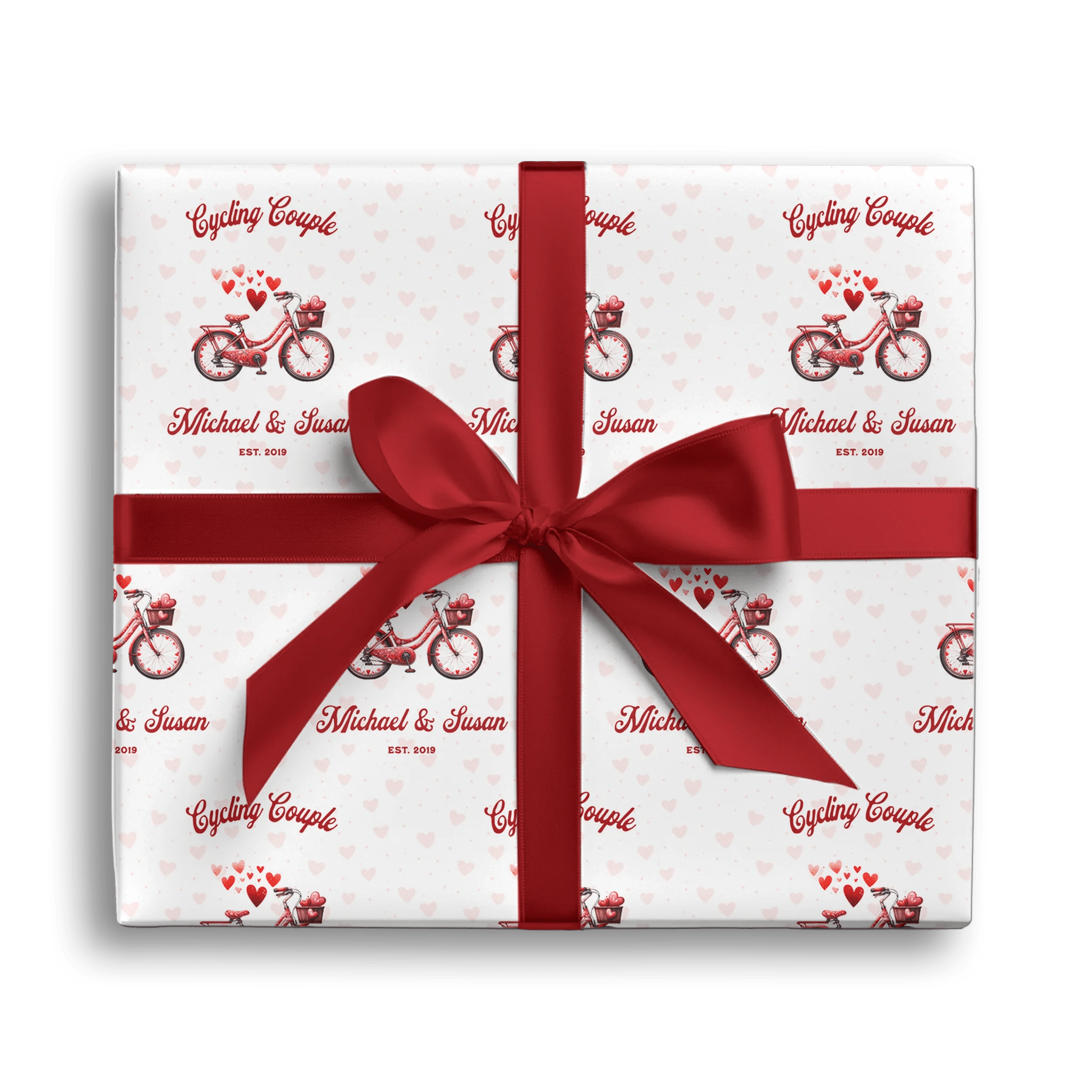 Two Hearts Ride Gift Wrapping Paper