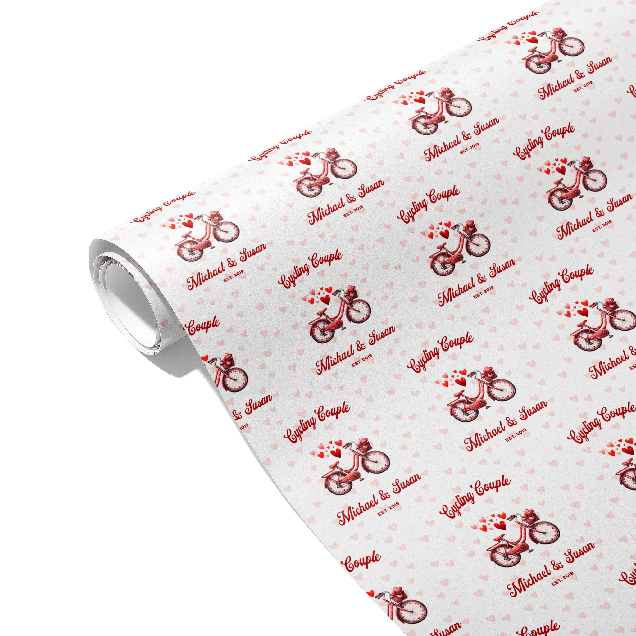 Two Hearts Ride Gift Wrapping Paper