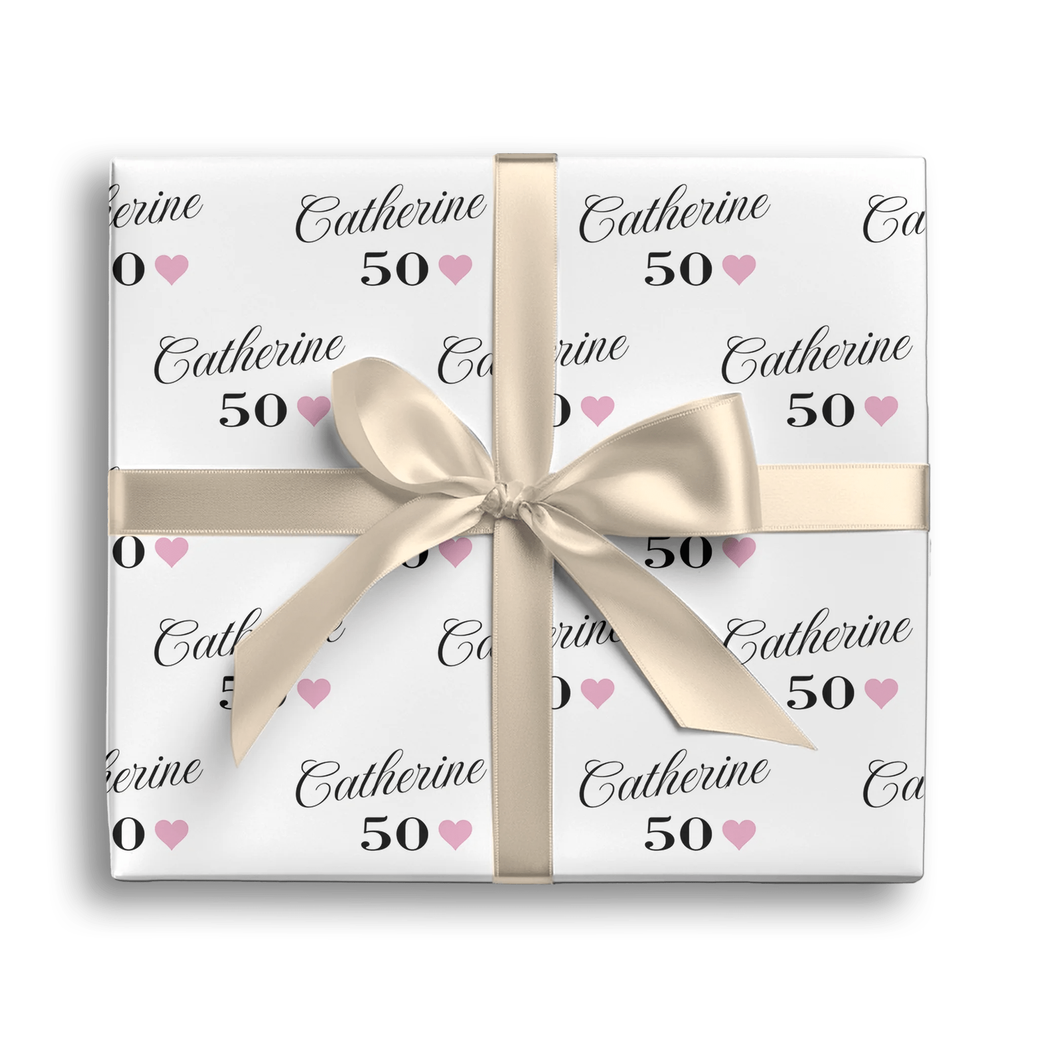 Pink Heart Celebration Gift Wrapping Paper