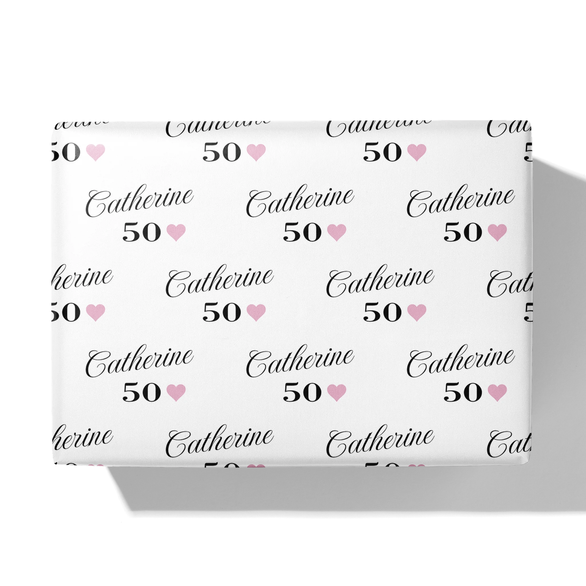 Pink Heart Celebration Gift Wrapping Paper