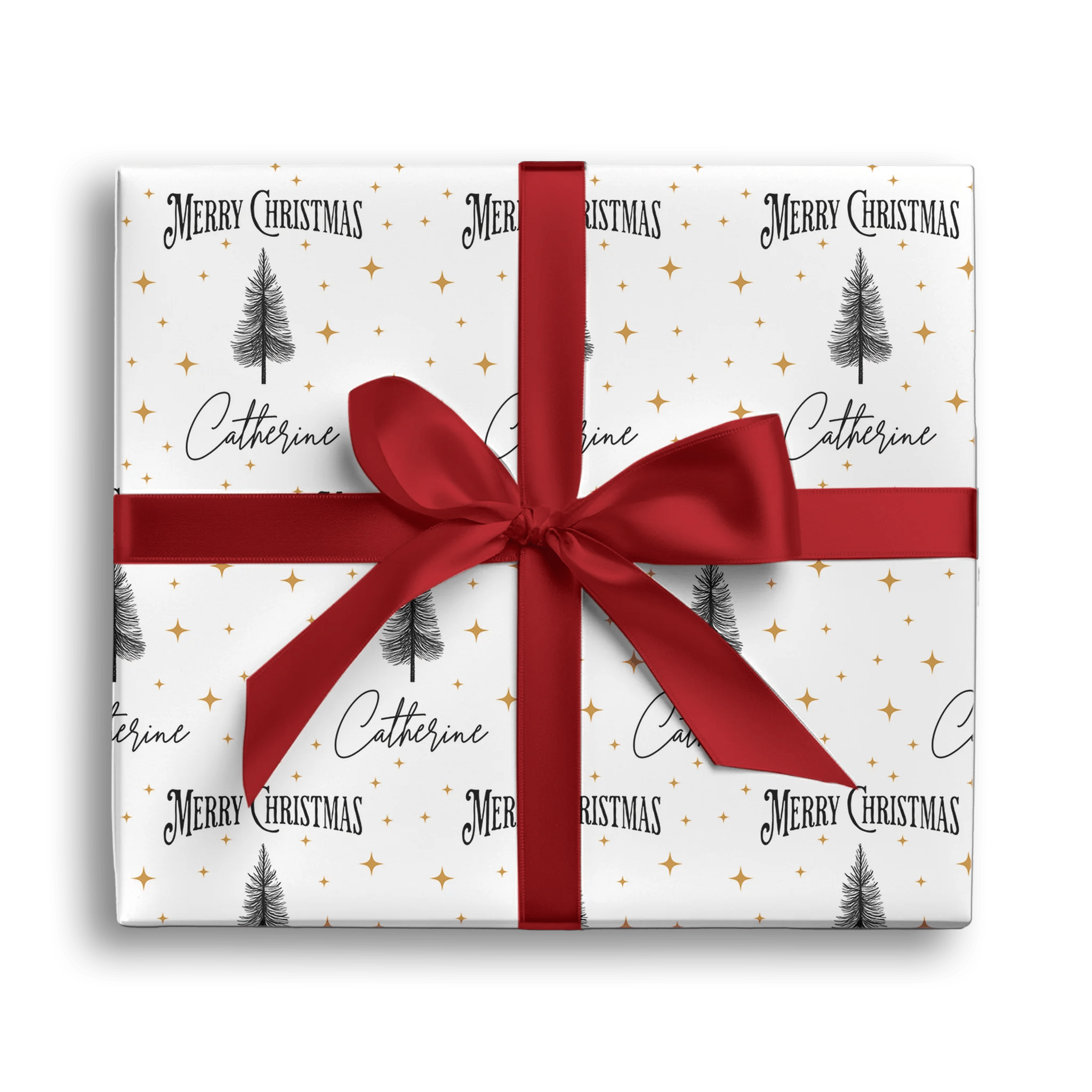 Starry Christmas Tree Gift Wrapping Paper