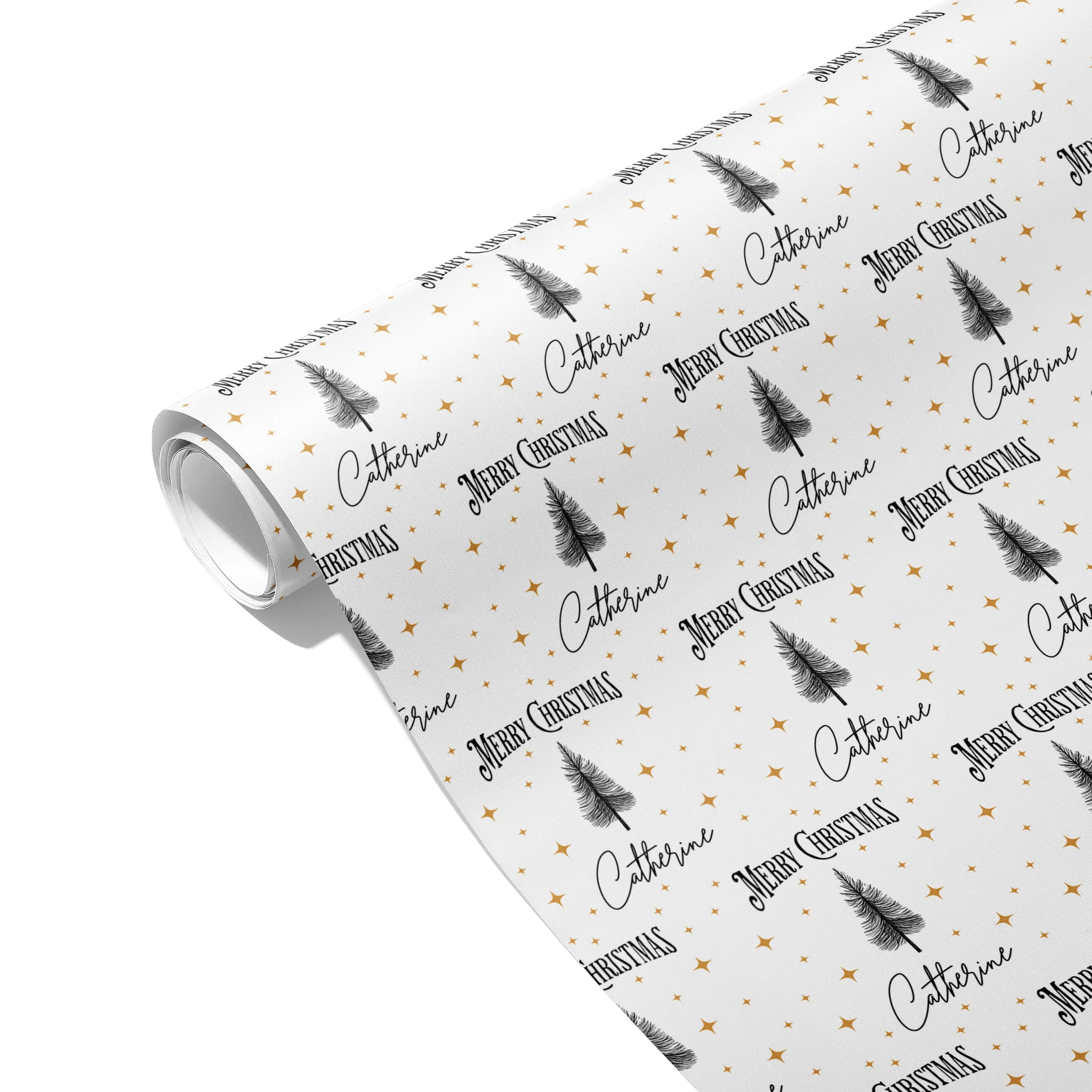 Starry Christmas Tree Gift Wrapping Paper