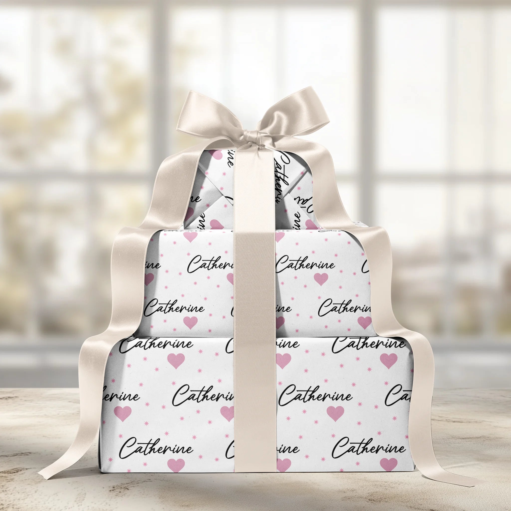 Heartfelt And Simple Gift Wrapping Paper