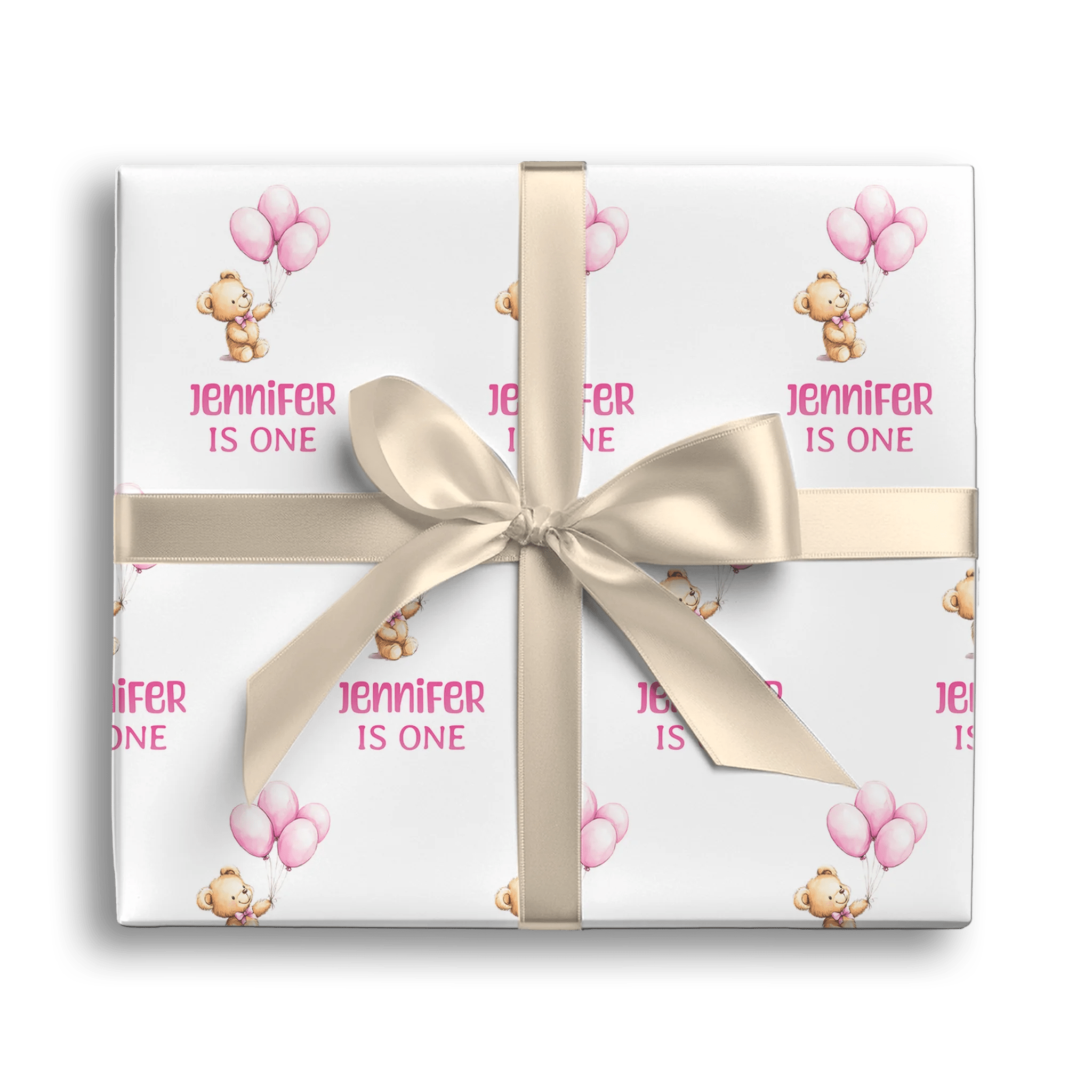 Pink Balloons Joy Gift Wrapping Paper