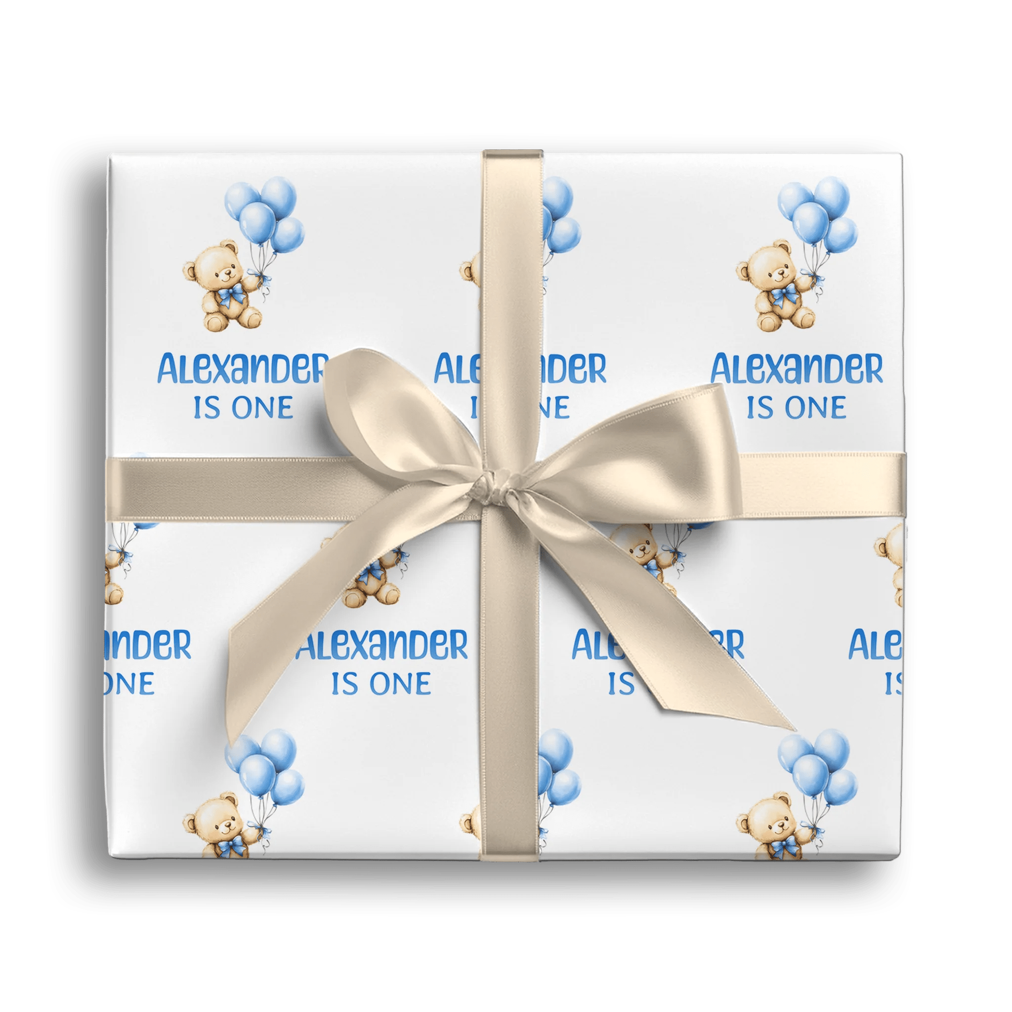 Blue Balloons Happiness Gift Wrapping Paper