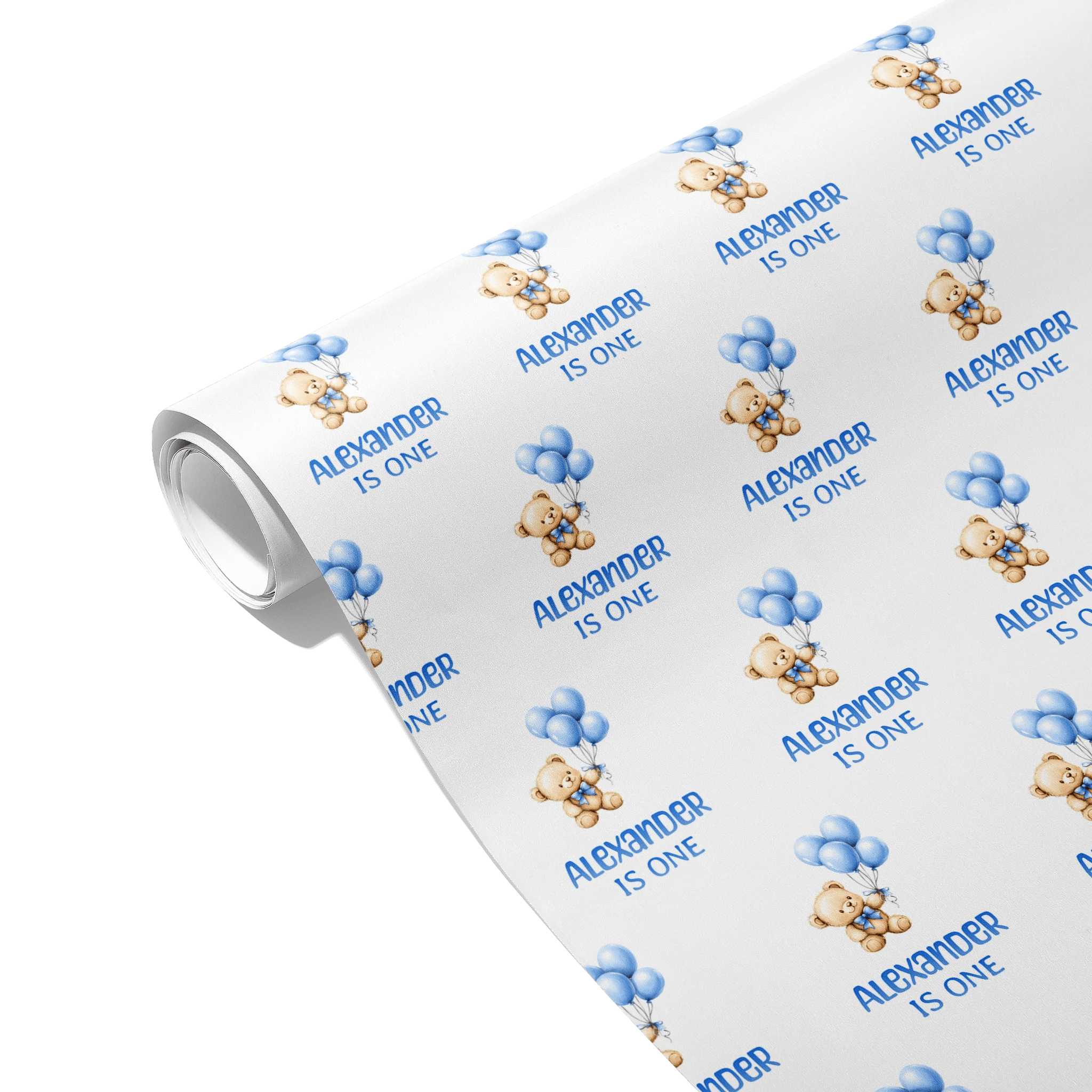 Blue Balloons Happiness Gift Wrapping Paper