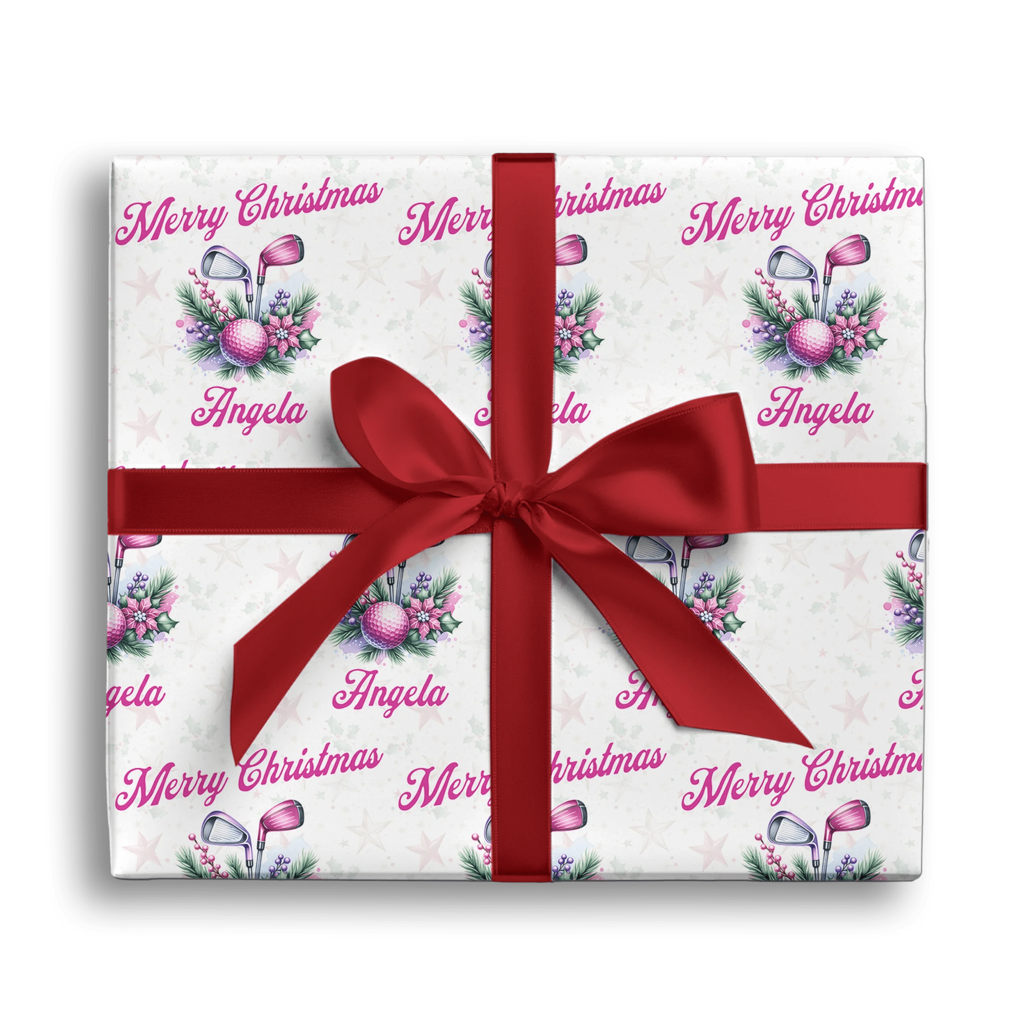 Tinsel Tee Time Gift Wrapping Paper