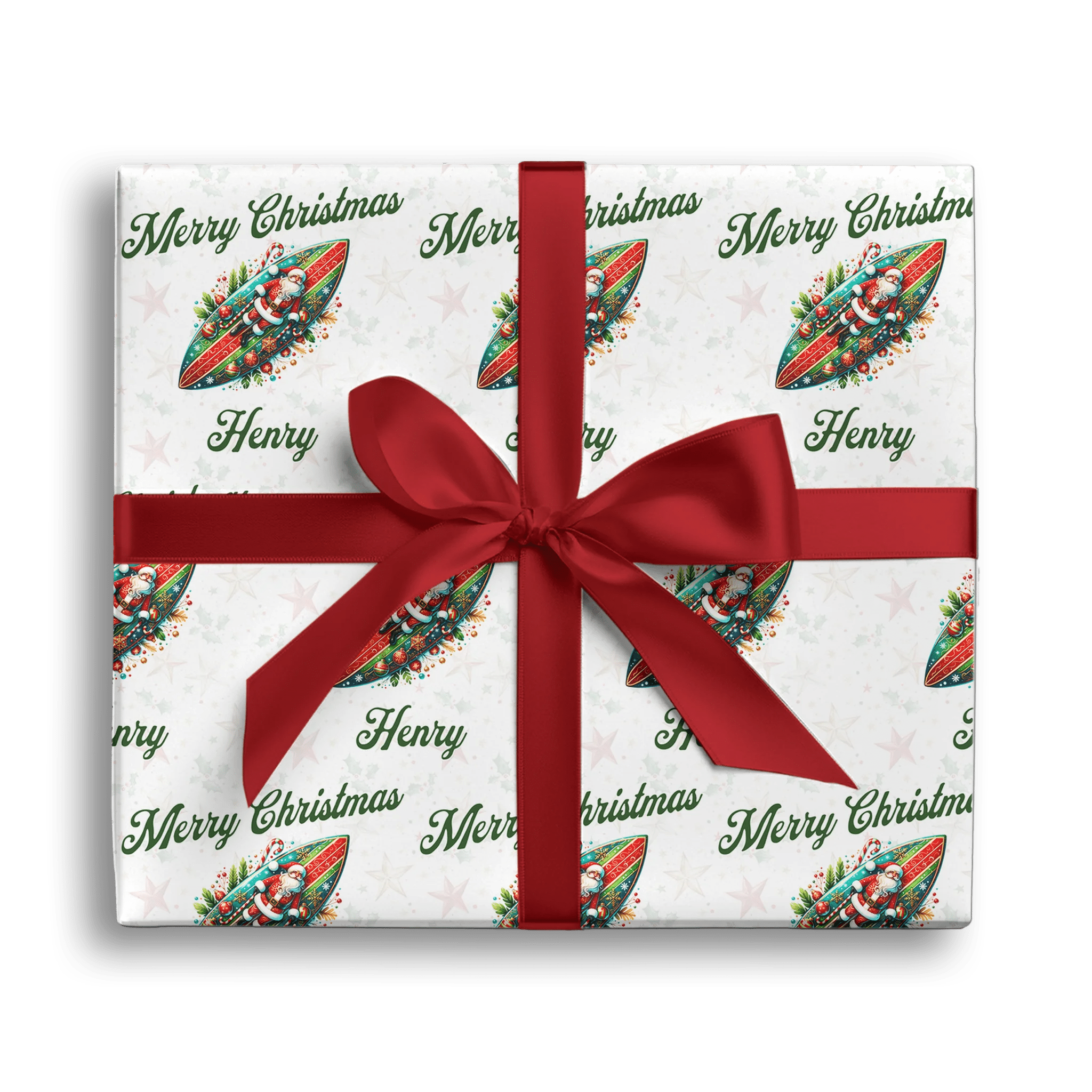 Santa’s Wave Gift Wrapping Paper