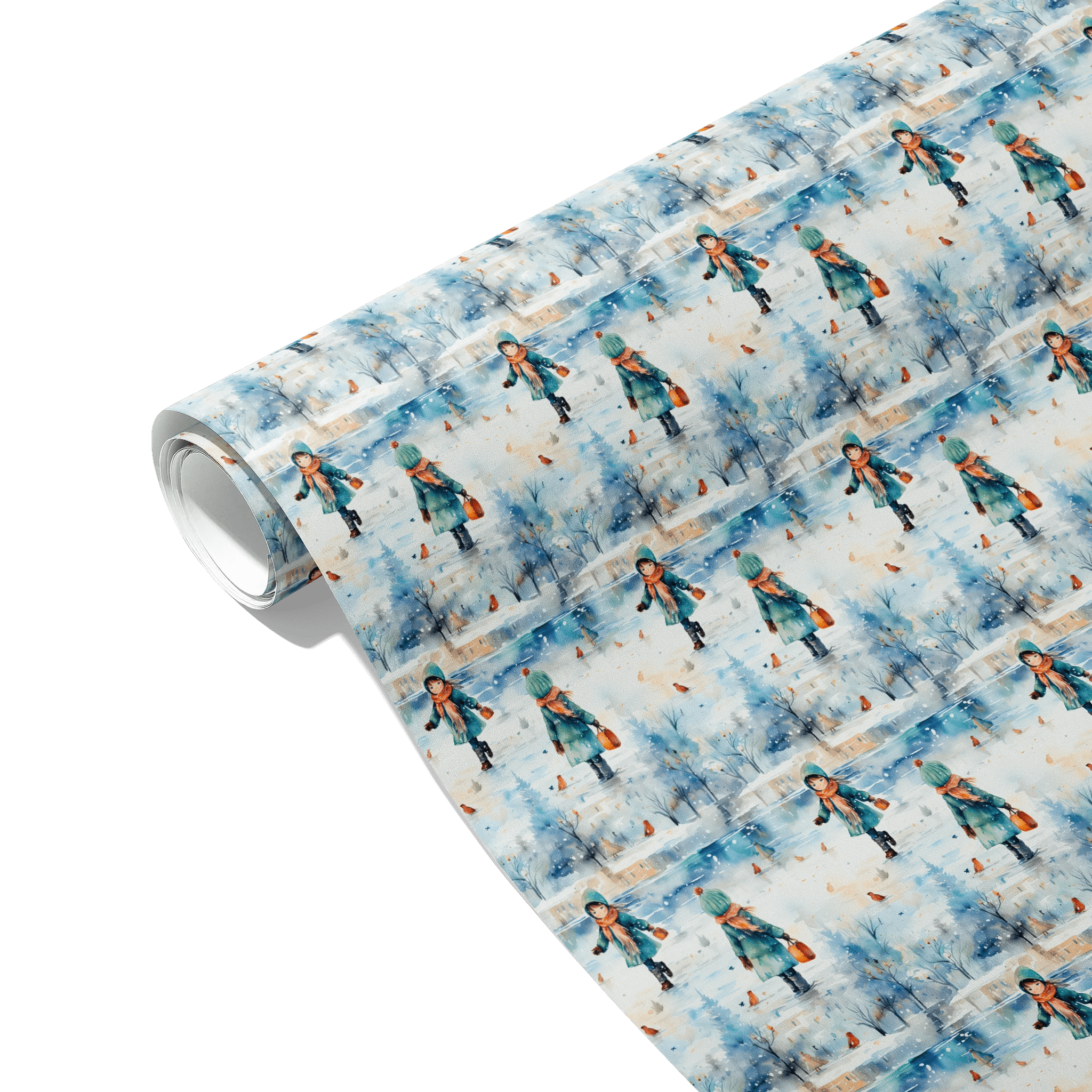 Snowfall Stroll Gift Wrapping Paper