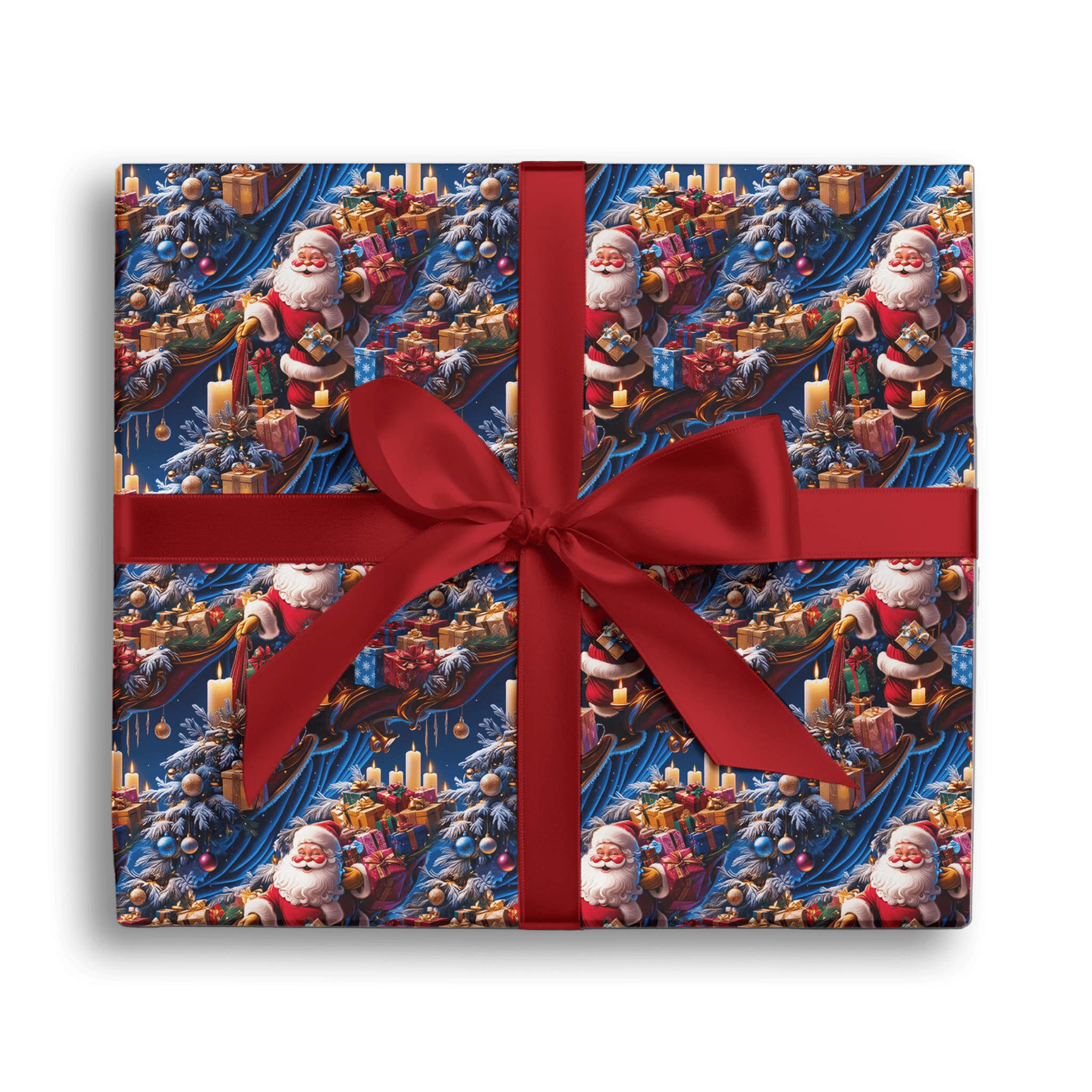 Santa’s Sleigh Shift Gift Wrapping Paper