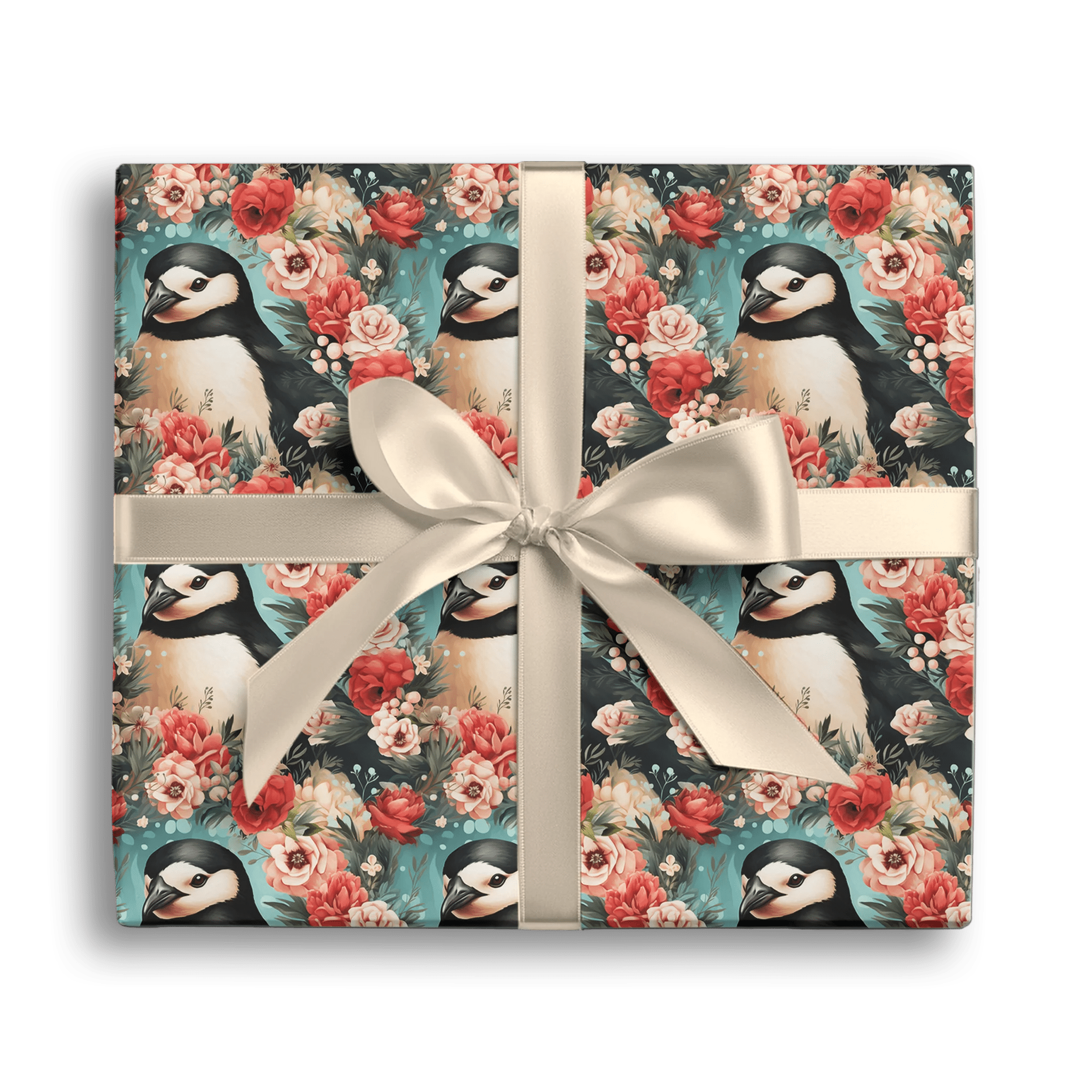 Feathered Frost Bloom Gift Wrapping Paper