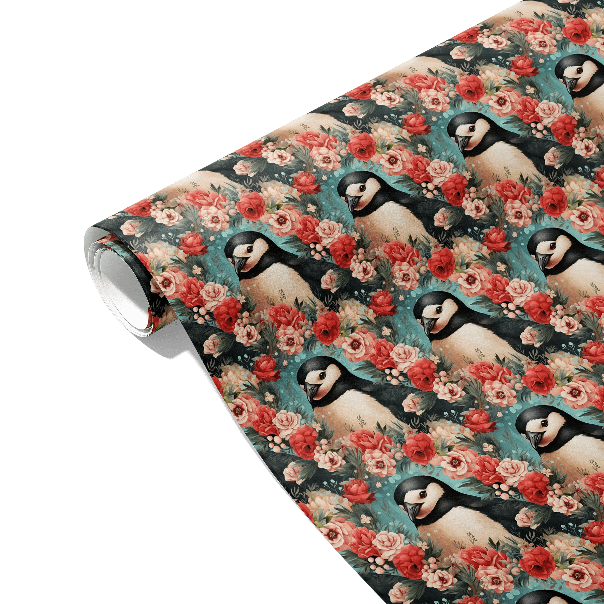 Feathered Frost Bloom Gift Wrapping Paper